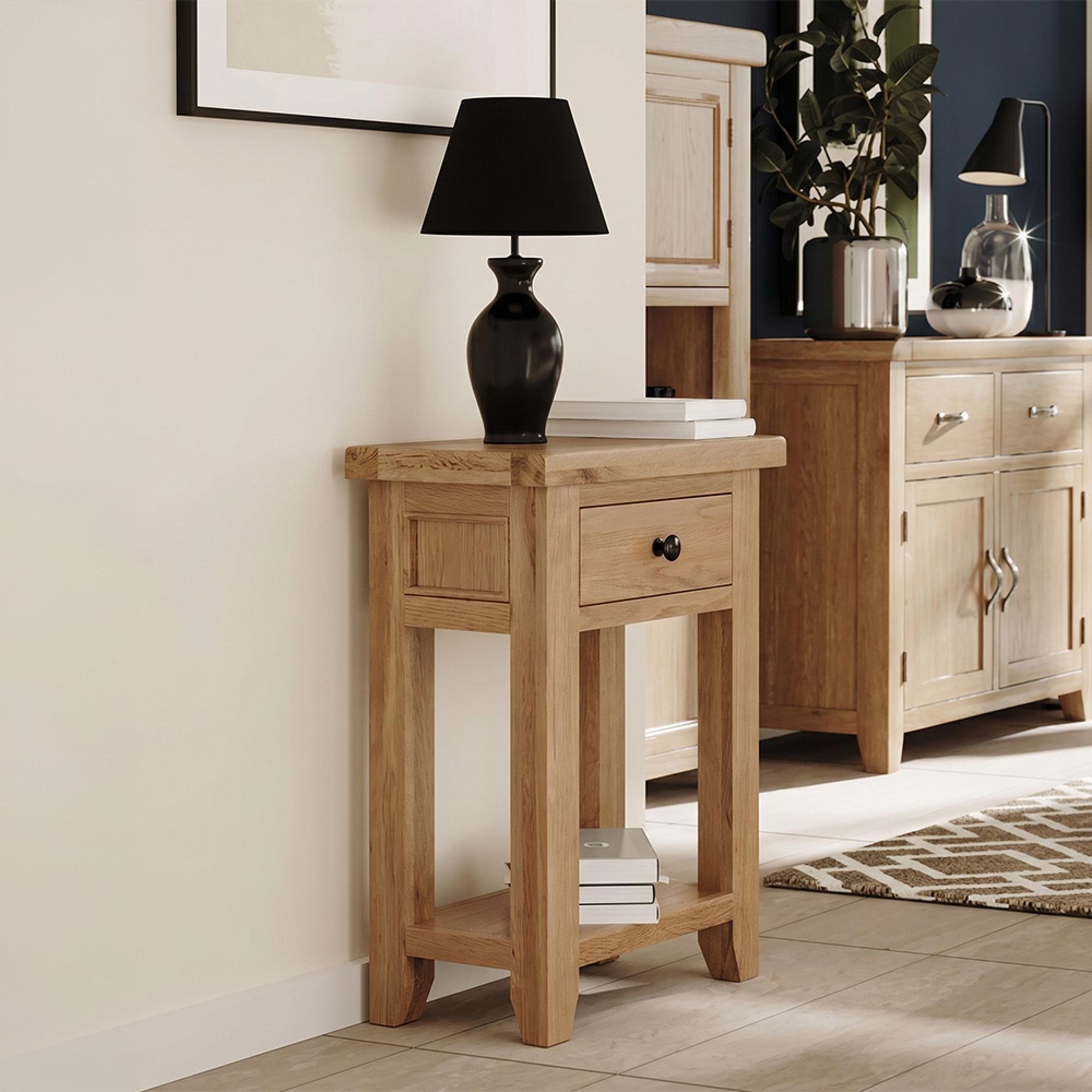 Appleby Console Table - 1 Drawer - Oak