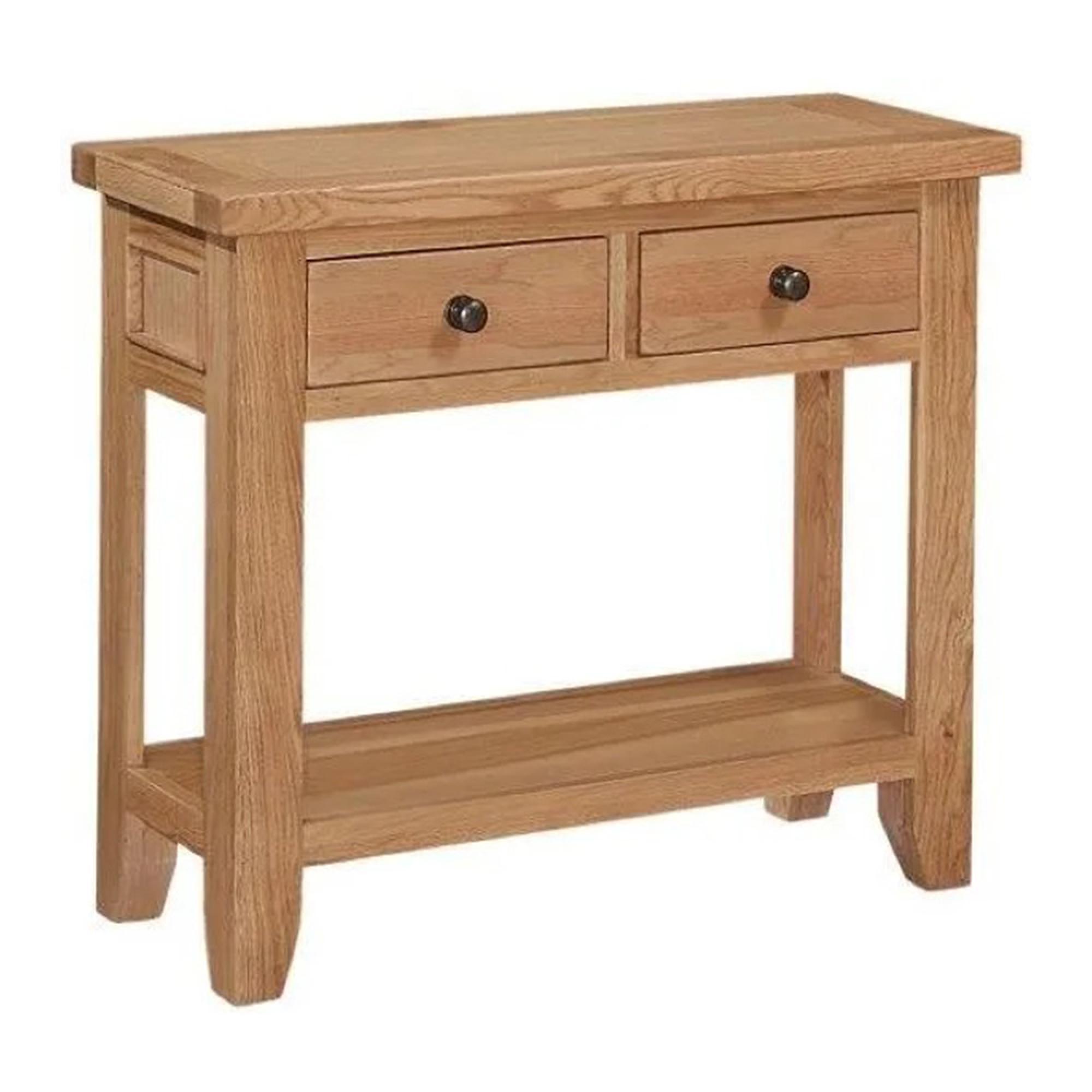Appleby Console Table - 2 Drawer - Oak