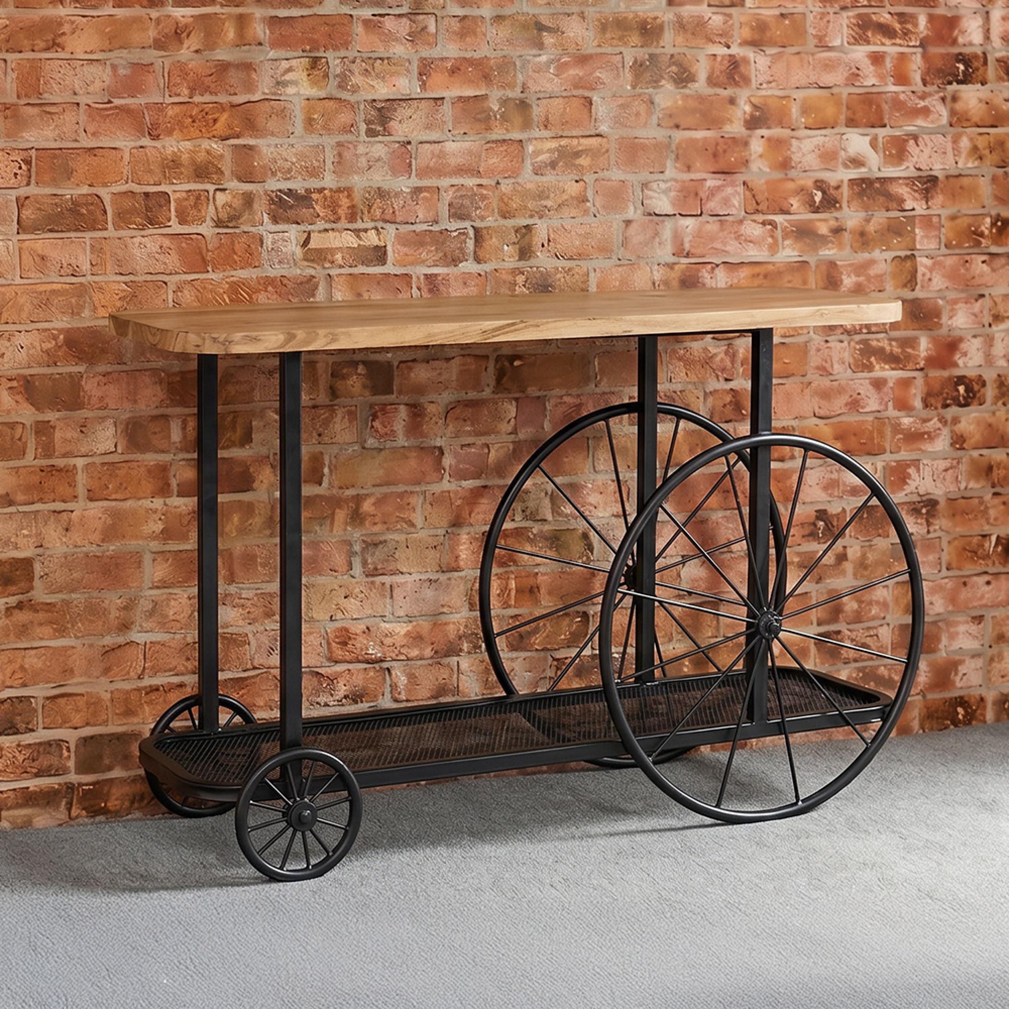 Craft Console Table - Industrial Style - Soild Mango Wood