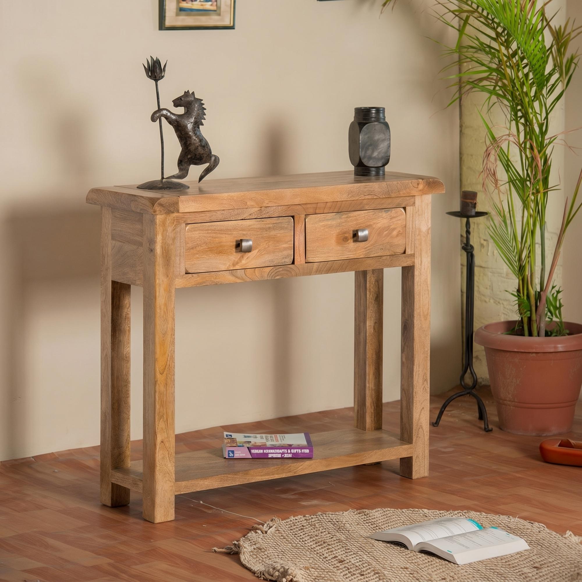 Odisha Console Table - 2 Drawer - Solid Mango Wood