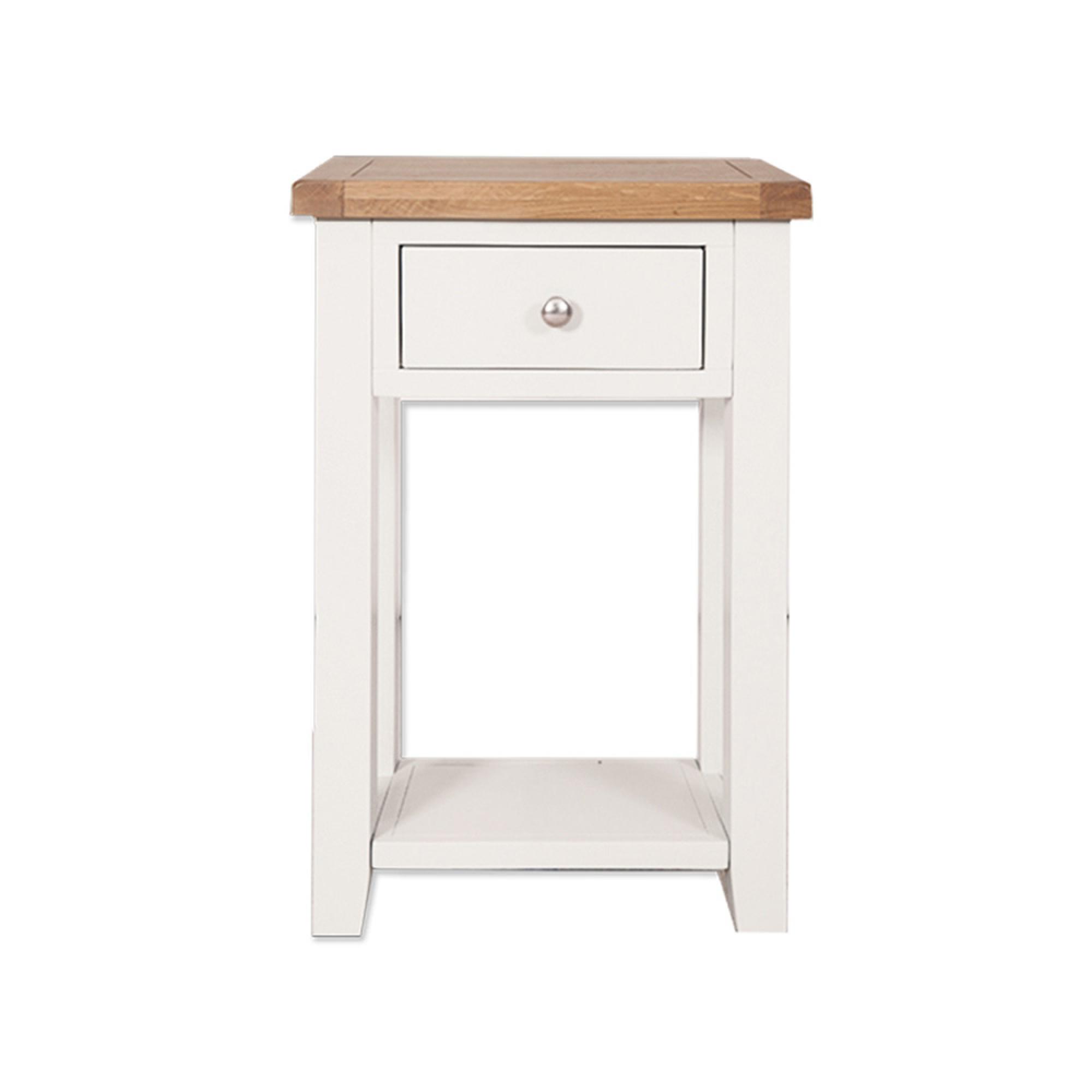 Melbourne Console Table - 1 Drawer - White and Wood