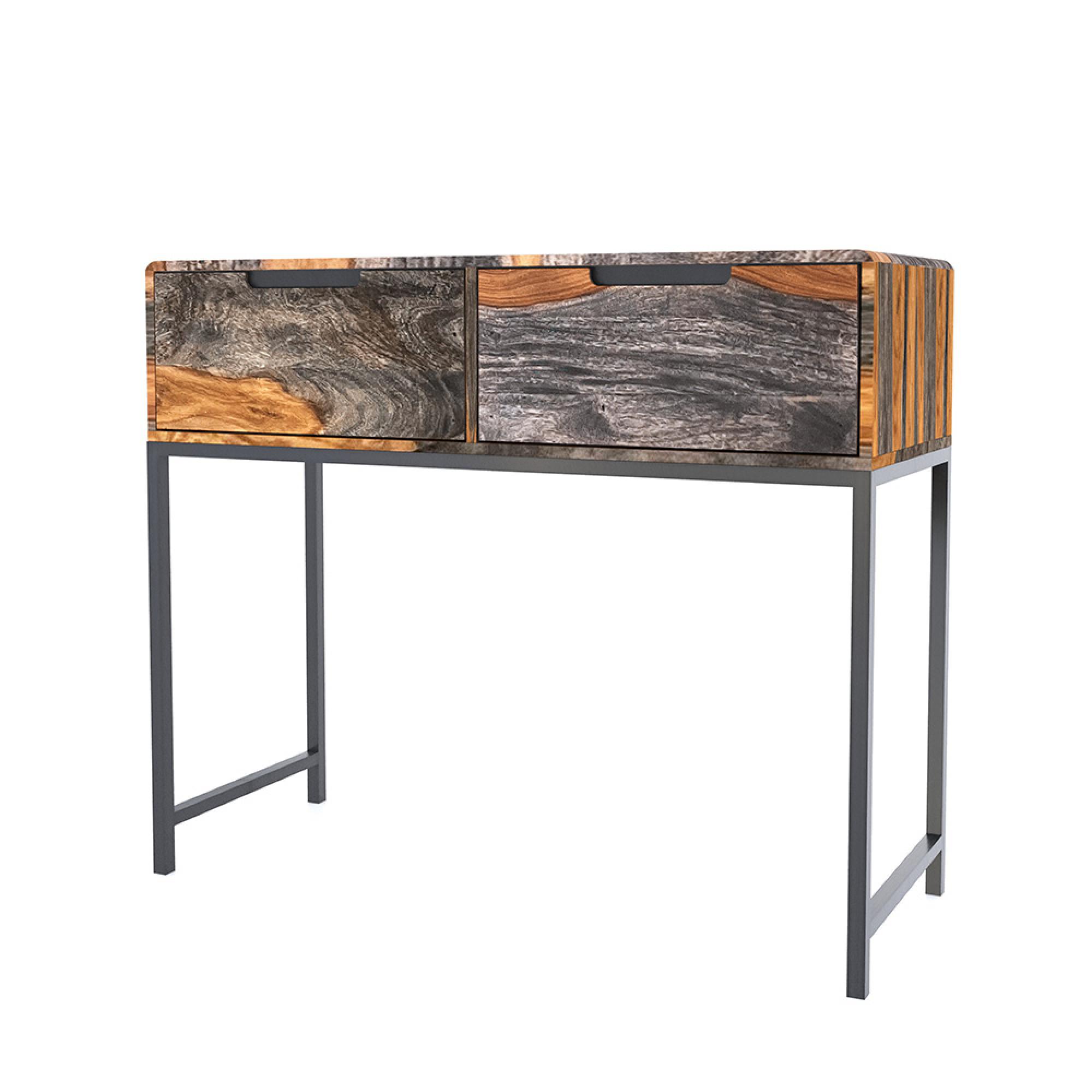 Goa Console Table - 2 Drawer - Dark Sheesham Wood