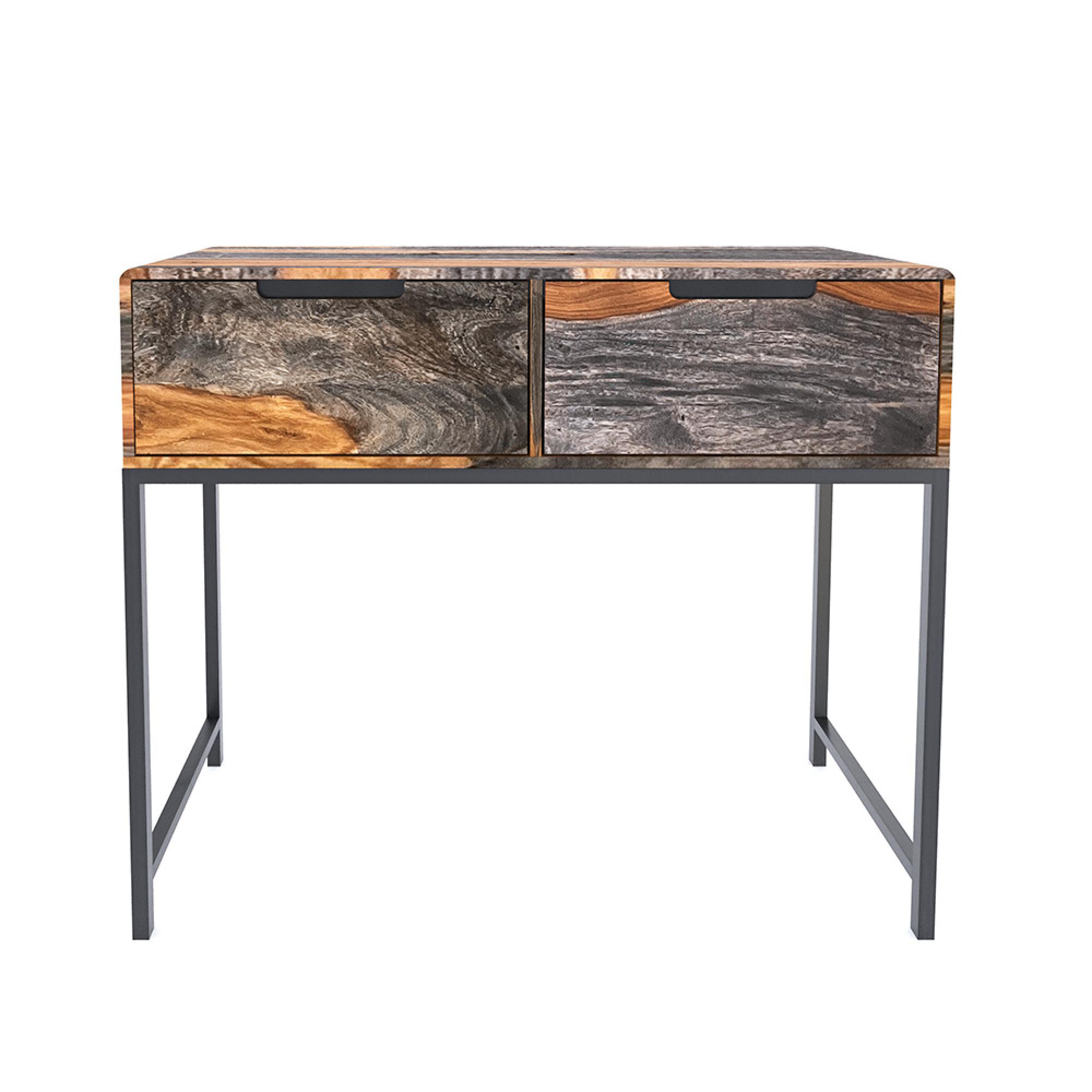 Goa Console Table - 2 Drawer - Dark Sheesham Wood