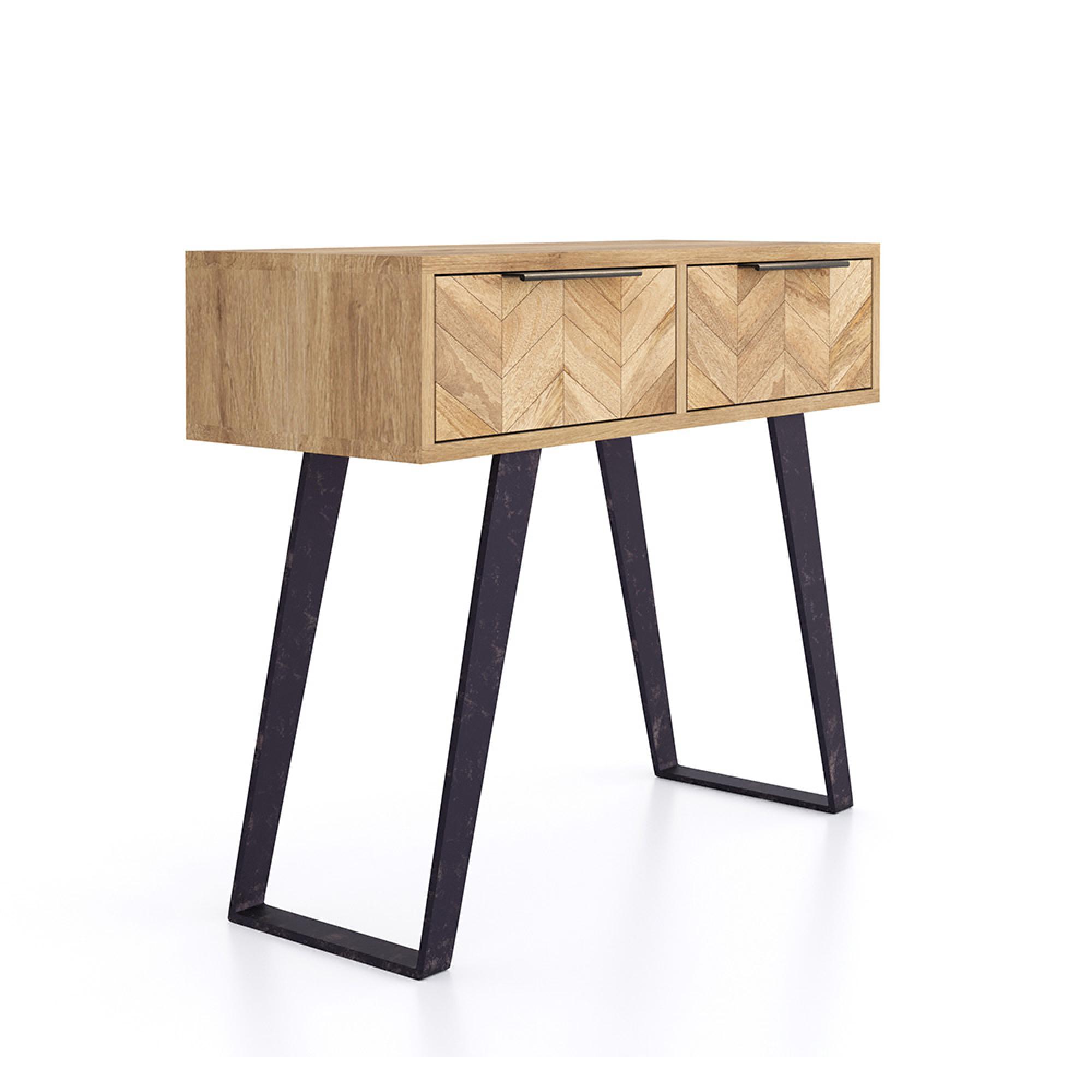 Agra Console Table - 2 Drawer - Parquet