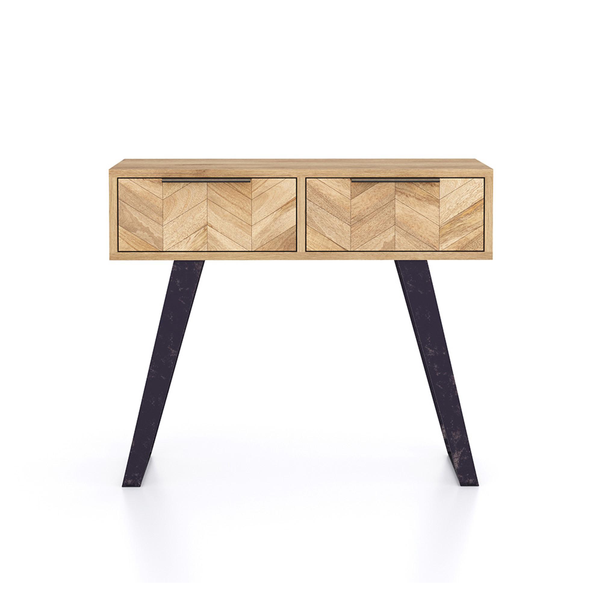 Agra Console Table - 2 Drawer - Parquet