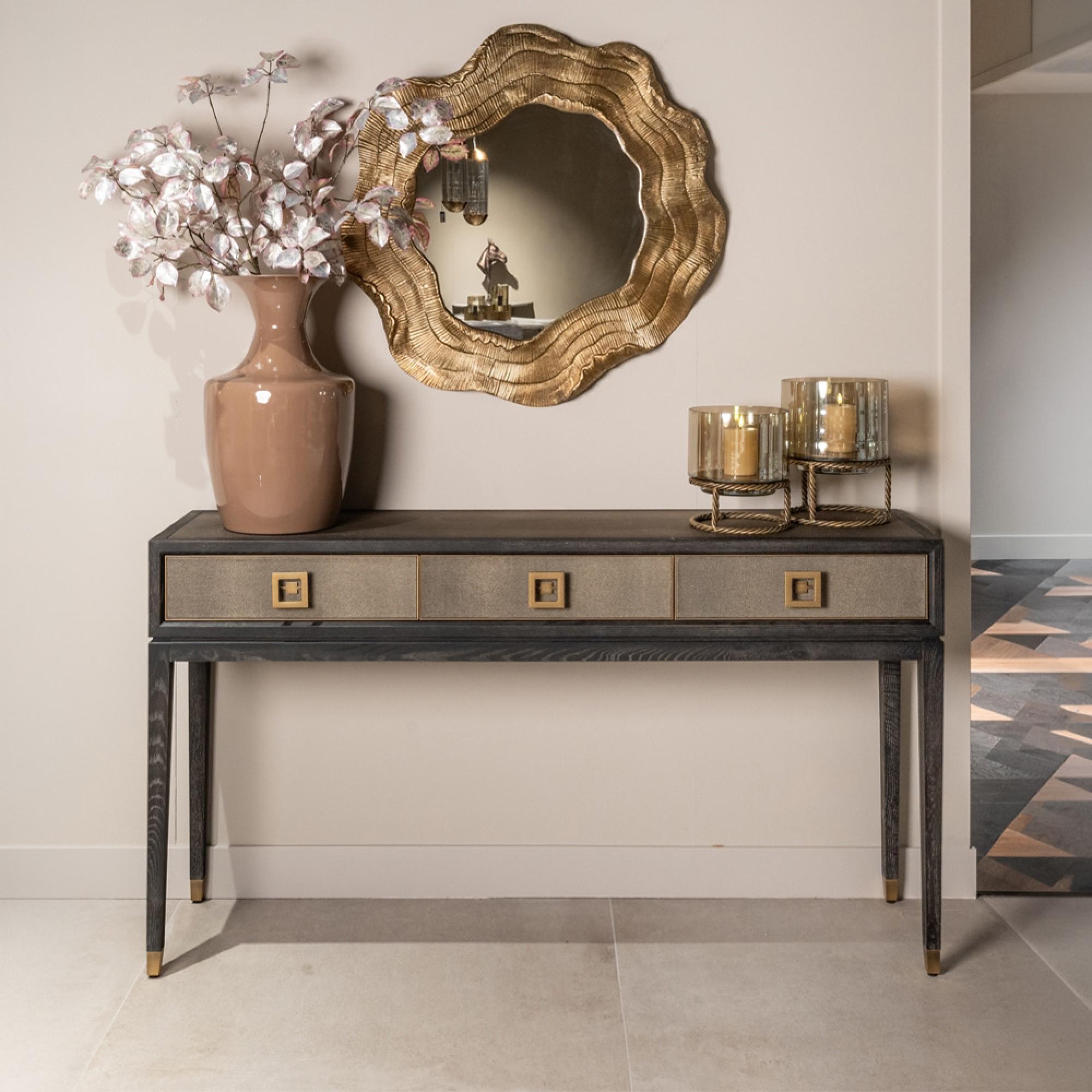 Bloomville Shagreen 3 Drawer Console Table