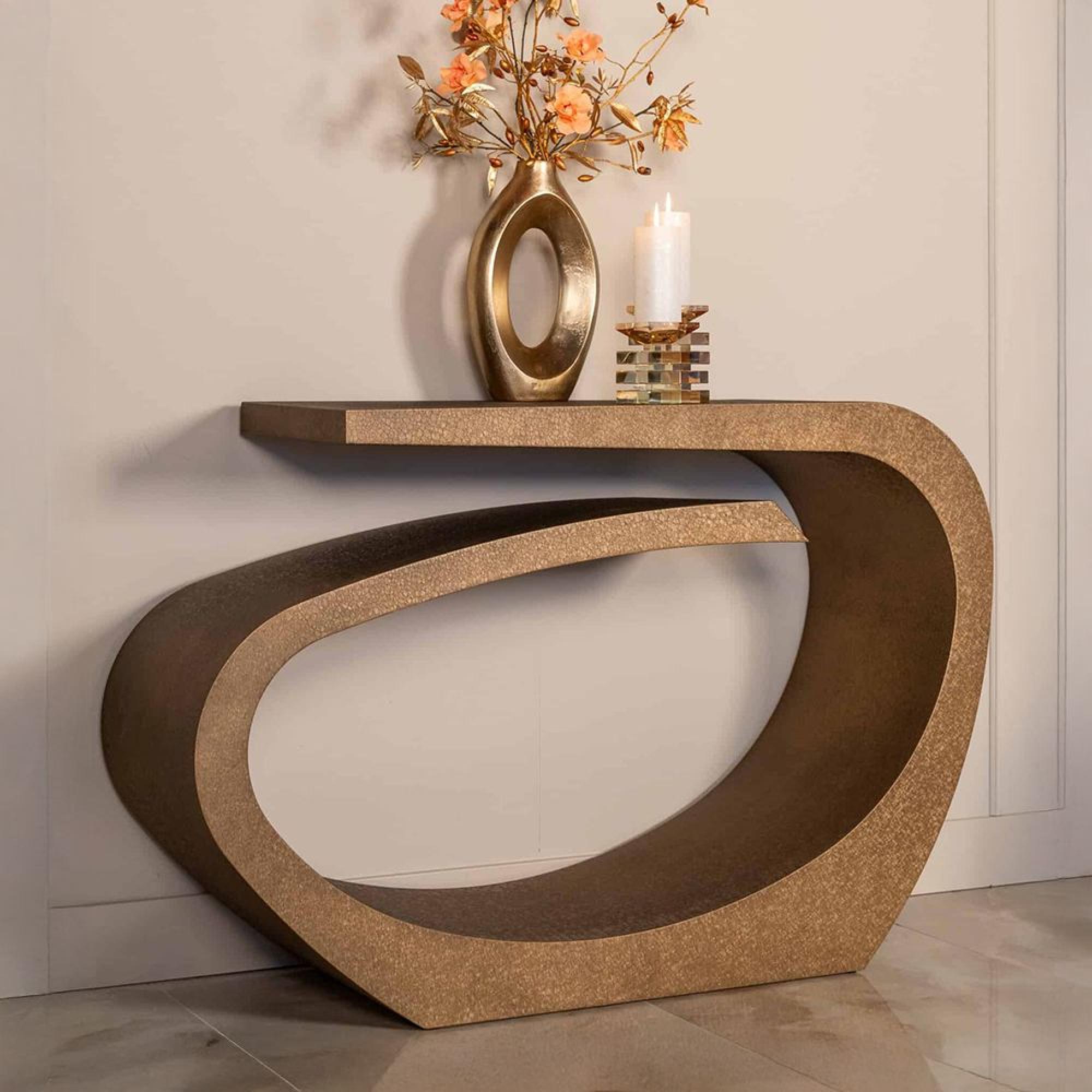 Alhambra Console Table - Brushed Gold - Metal