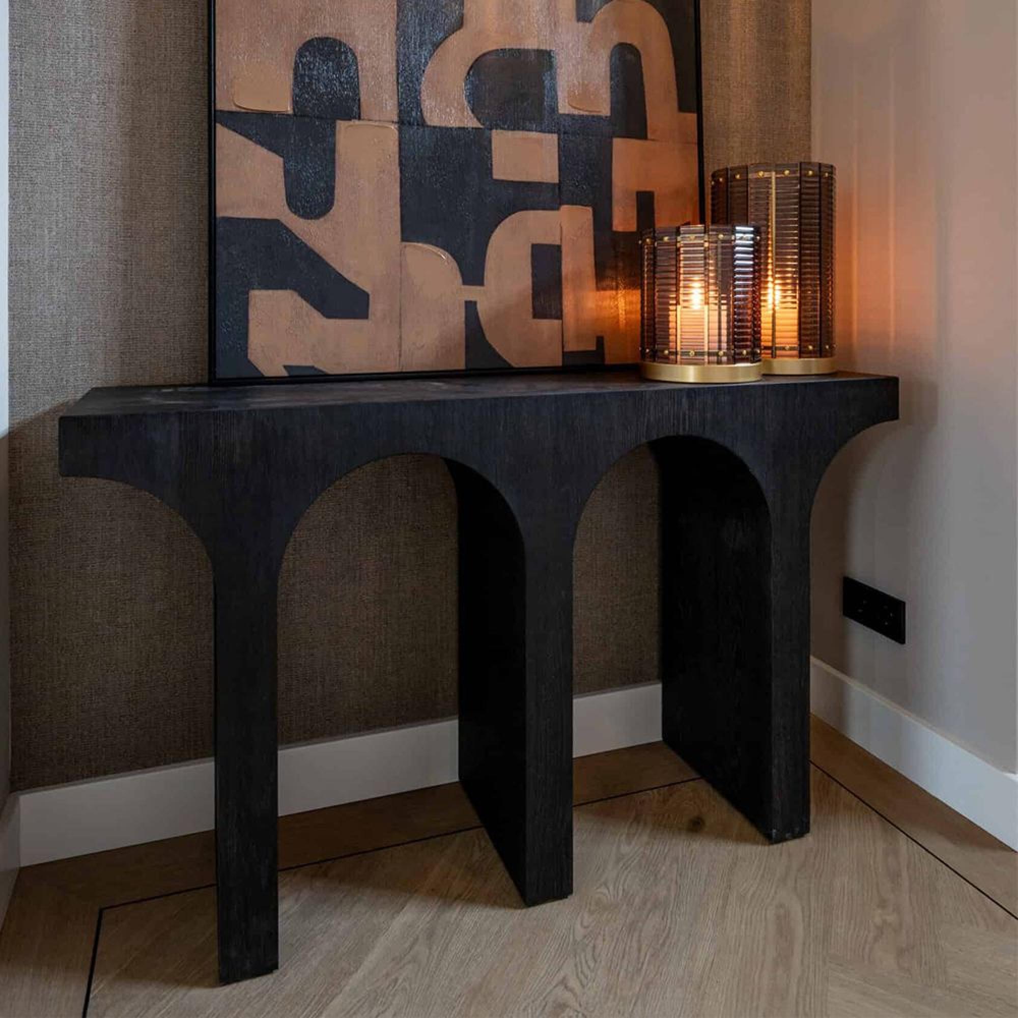Ashford Console Table - Dark Brown - Oak
