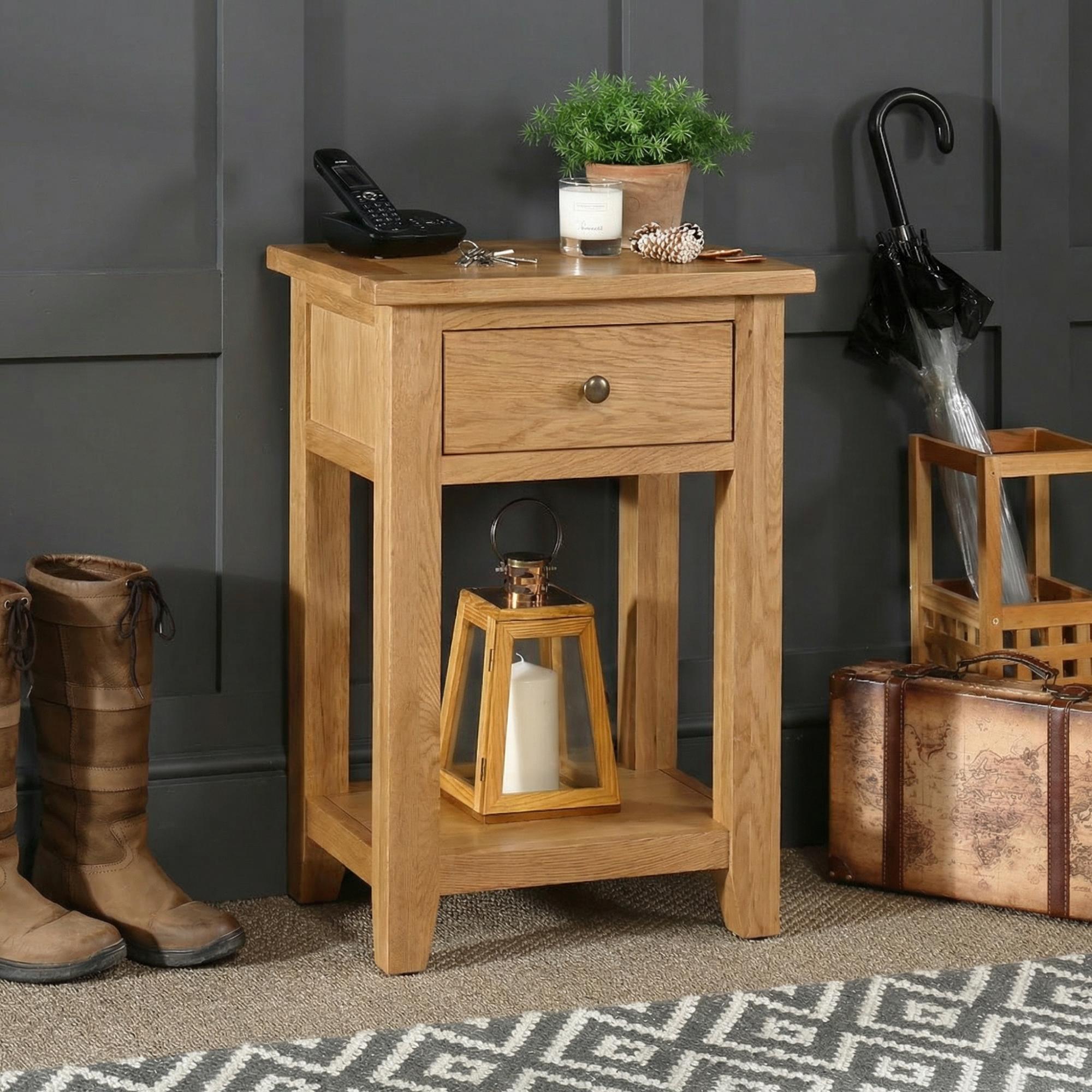 Appleby Console Table - 1 Drawer - Petite Oak