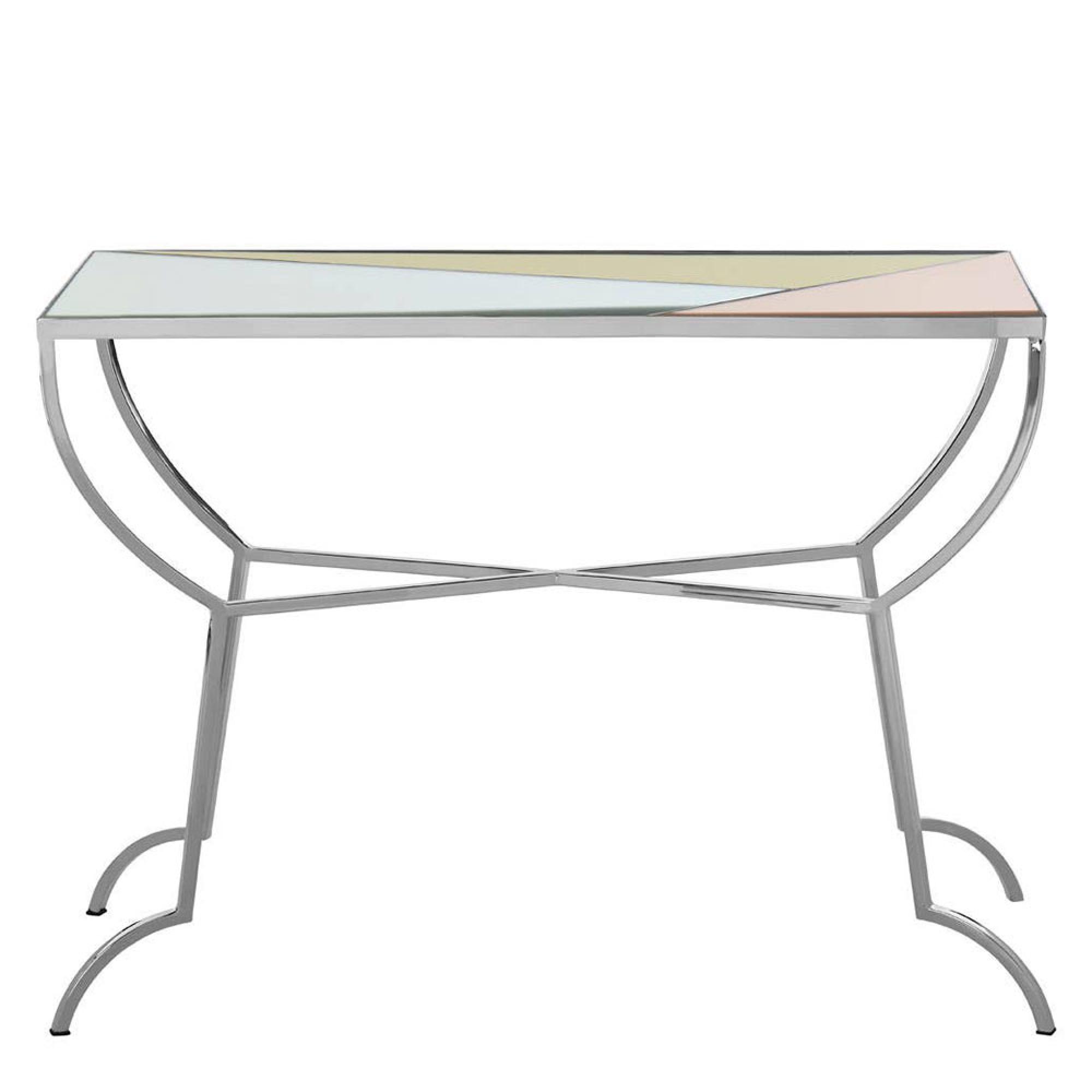 Arbus Console Table - Glass with Chrome Legs