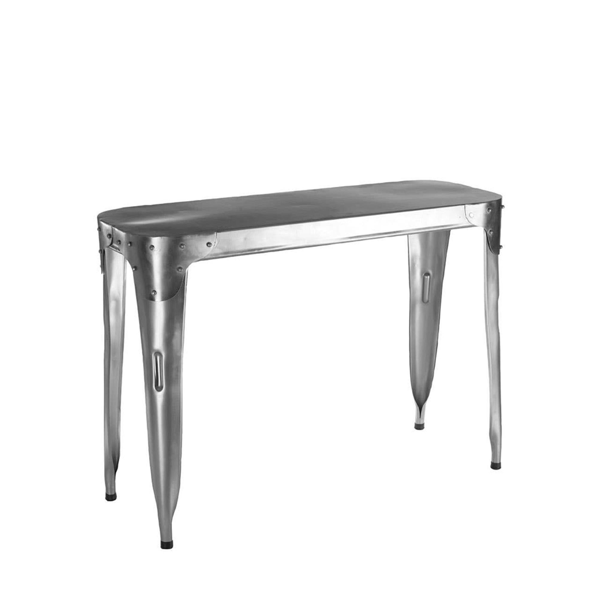 Avro Console Table - Silver Aluminium Cladded