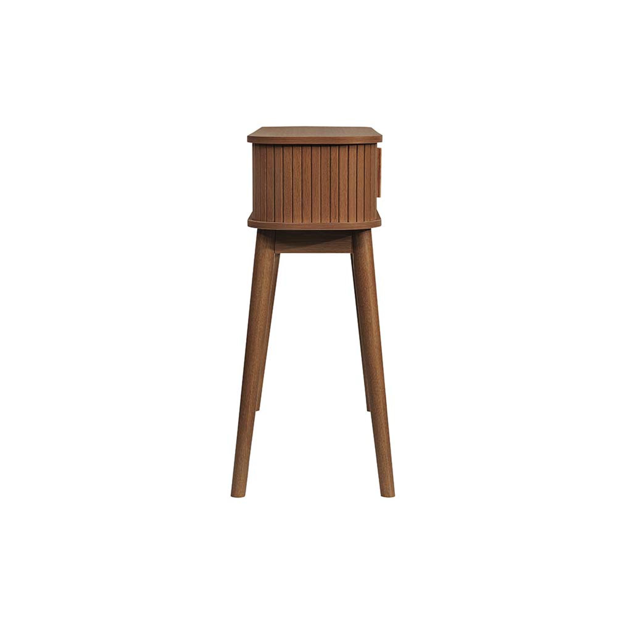 Axel Curved Console Table - Walnut Fluted