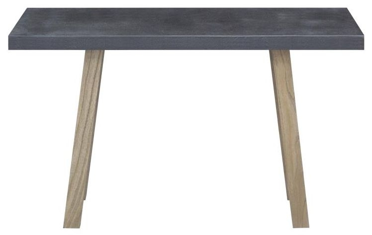 Concrete Top Console Table - Black