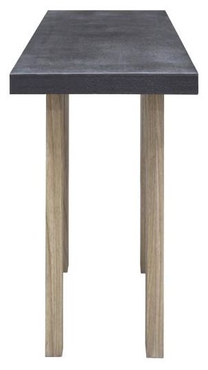 Concrete Top Console Table - Black