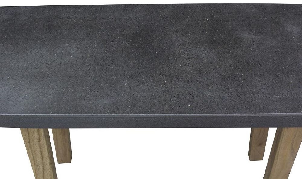 Concrete Top Console Table - Black