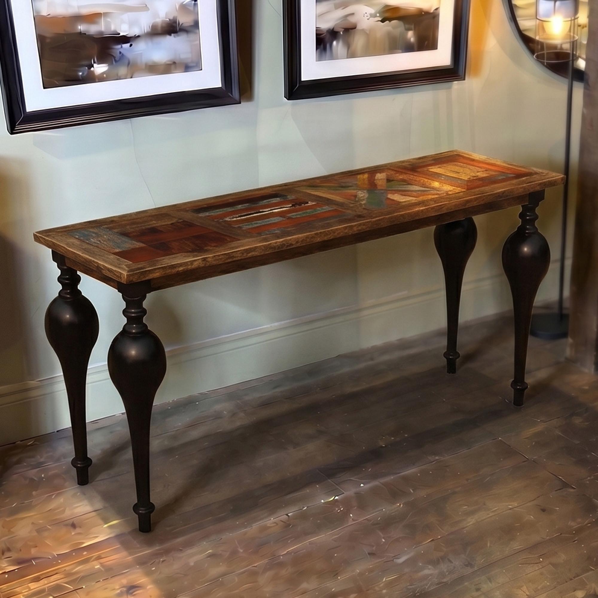 Juan Parquet Console Table - Mango Wood