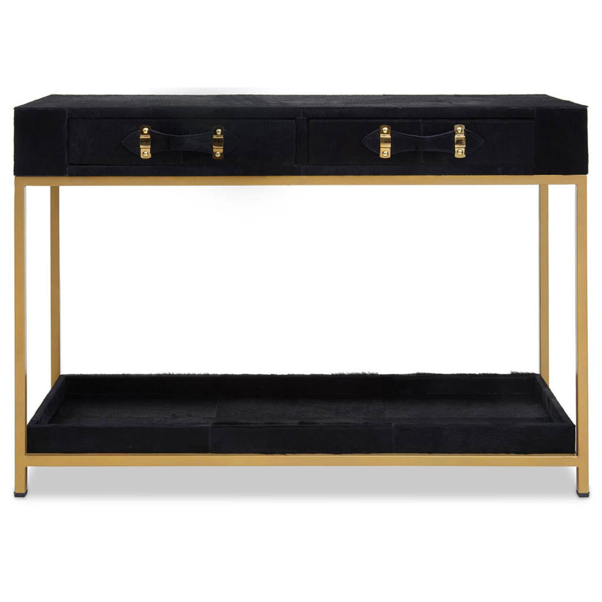 Kensington Townhouse Console Table - 2 Drawer - Black