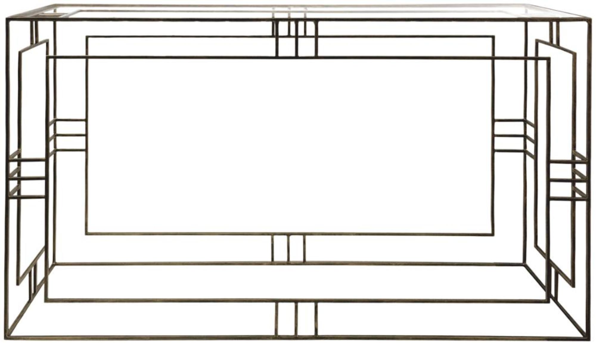 Laurant Console Table - Antique Gold and Glass