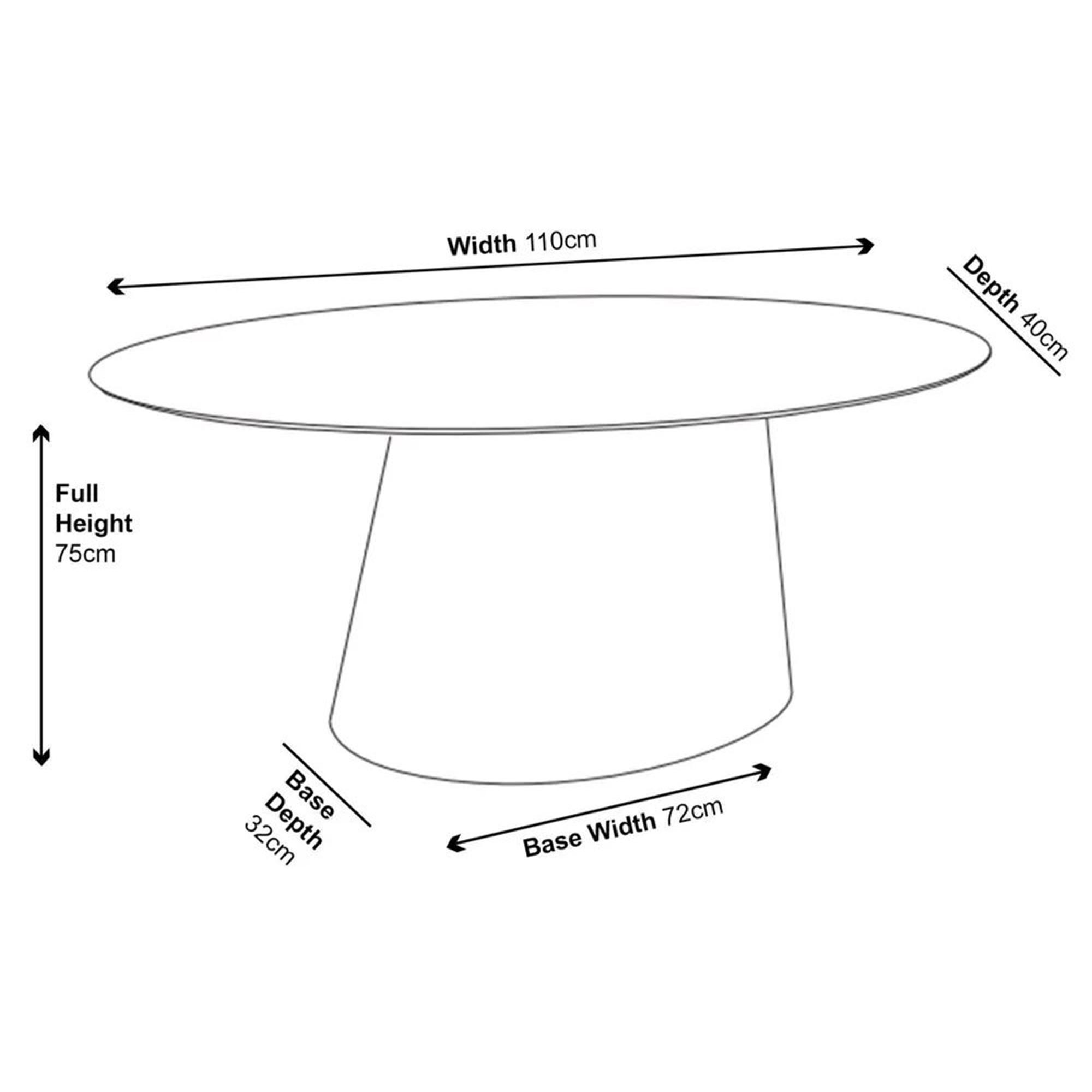 Palma Console Table - Oval - Oak