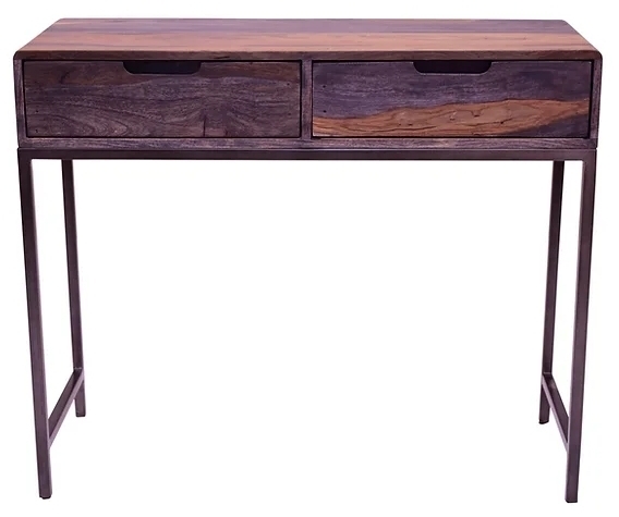 Sirani Dark Sheesham Wood 2 Drawer Console Table
