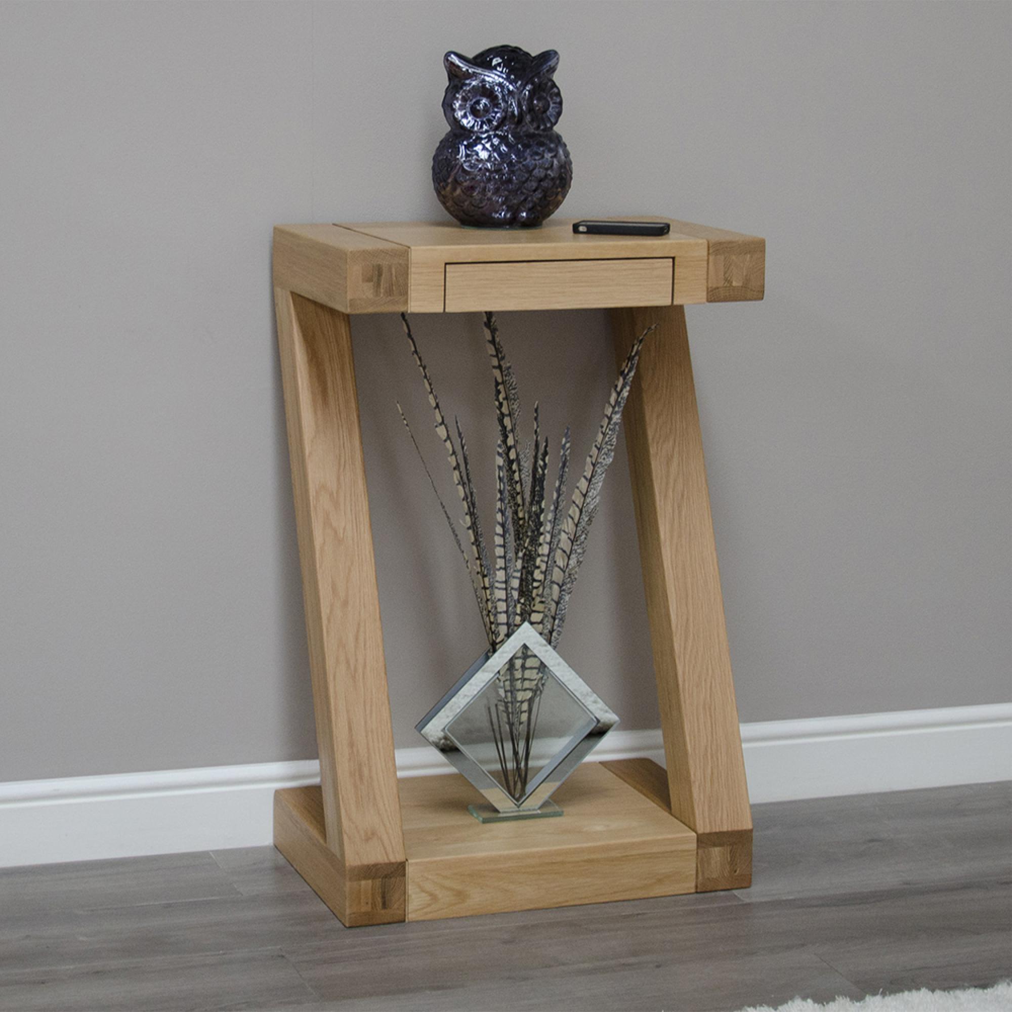 Z Designer Console Table - Small - Oak