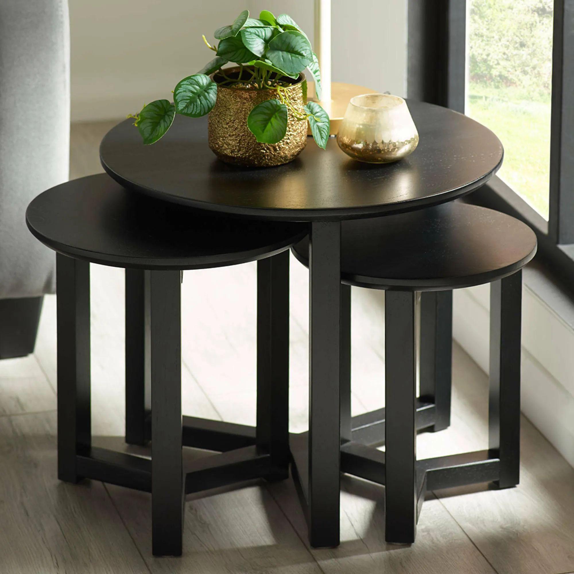 Nidri Nest of Tables - Set of 3 - Black