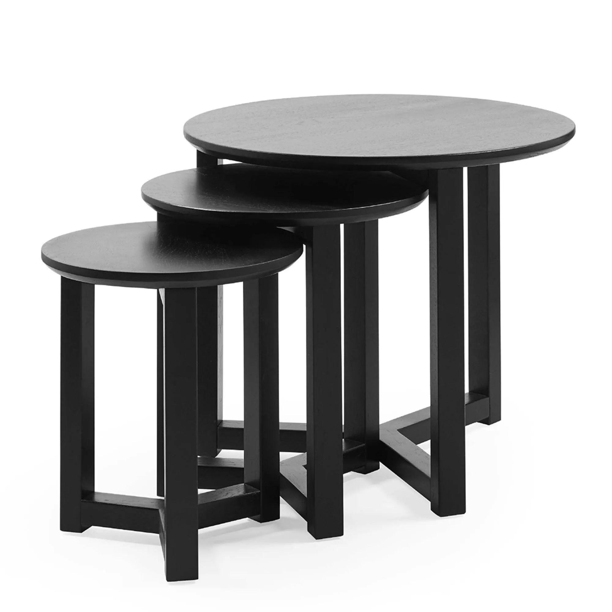 Nidri Nest of Tables - Set of 3 - Black