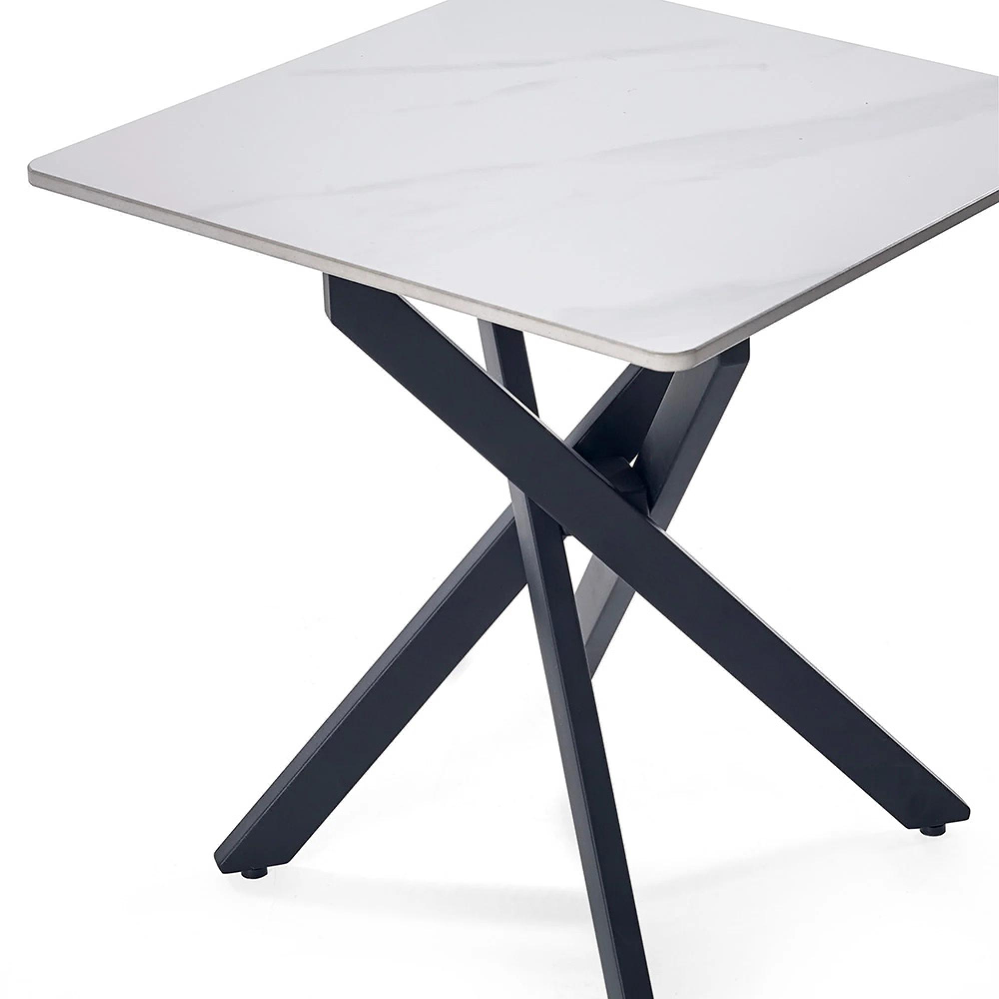 Bradley Lamp Table - Square - White Ceramic