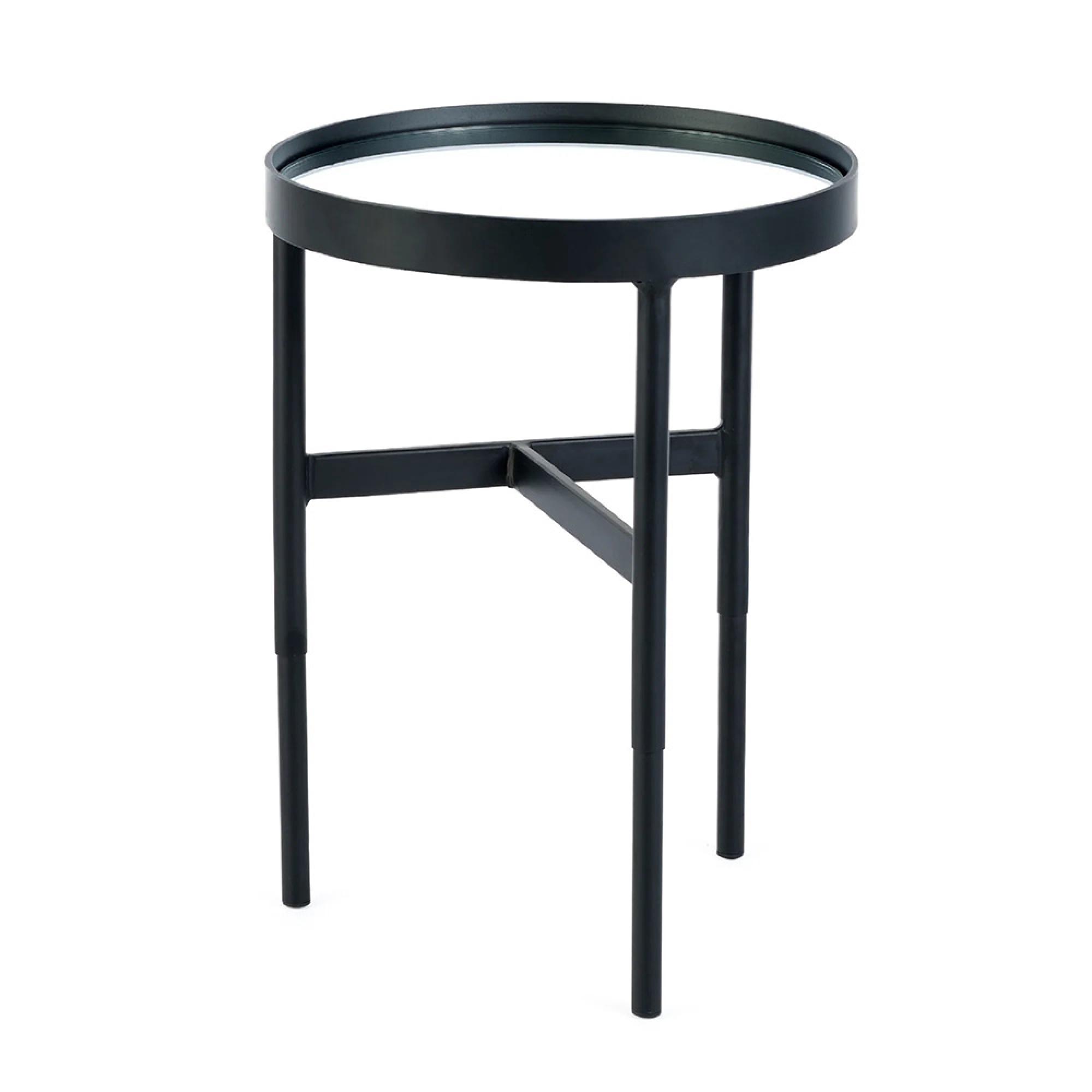 Franki Lamp Table - Round - Black Metal