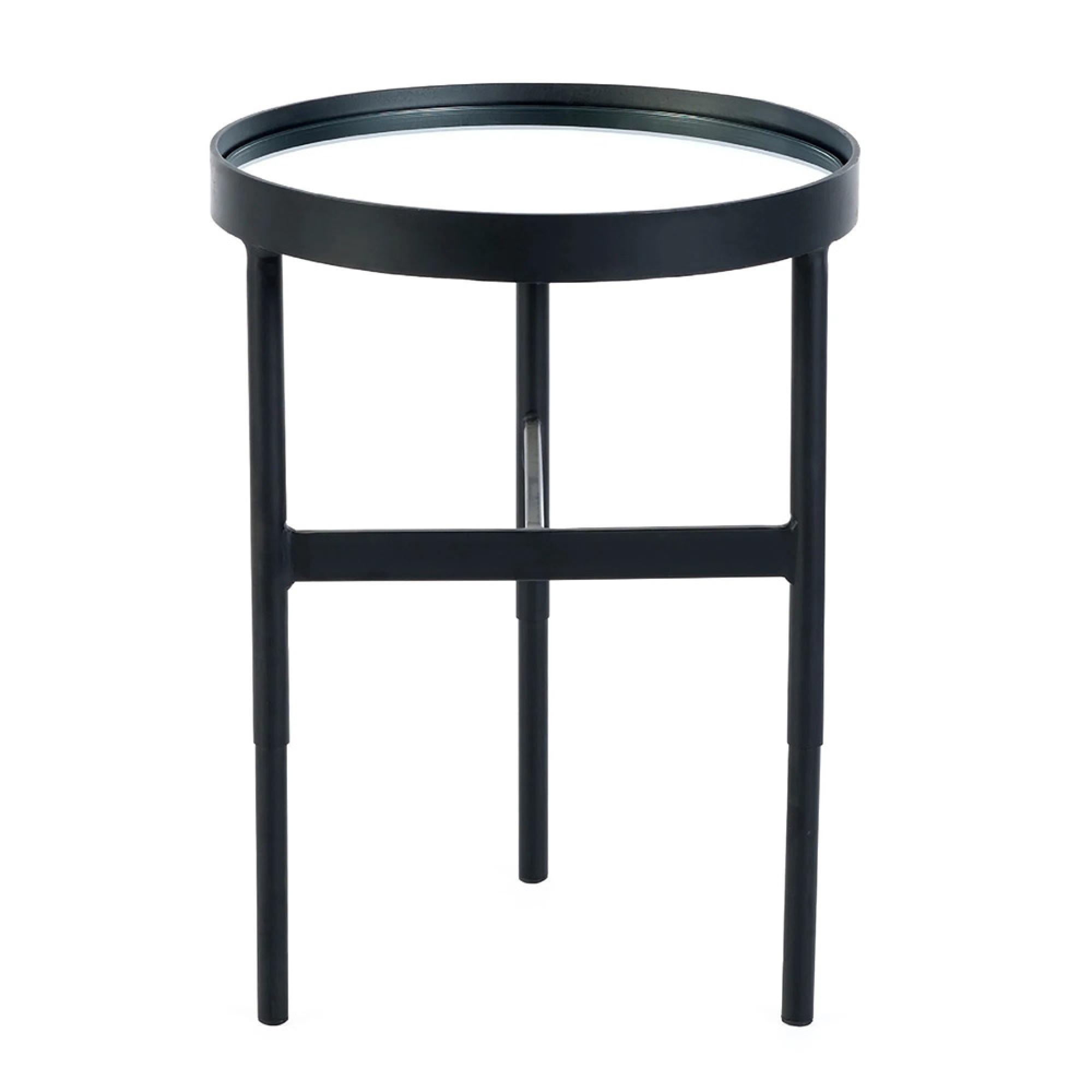 Franki Lamp Table - Round - Black Metal
