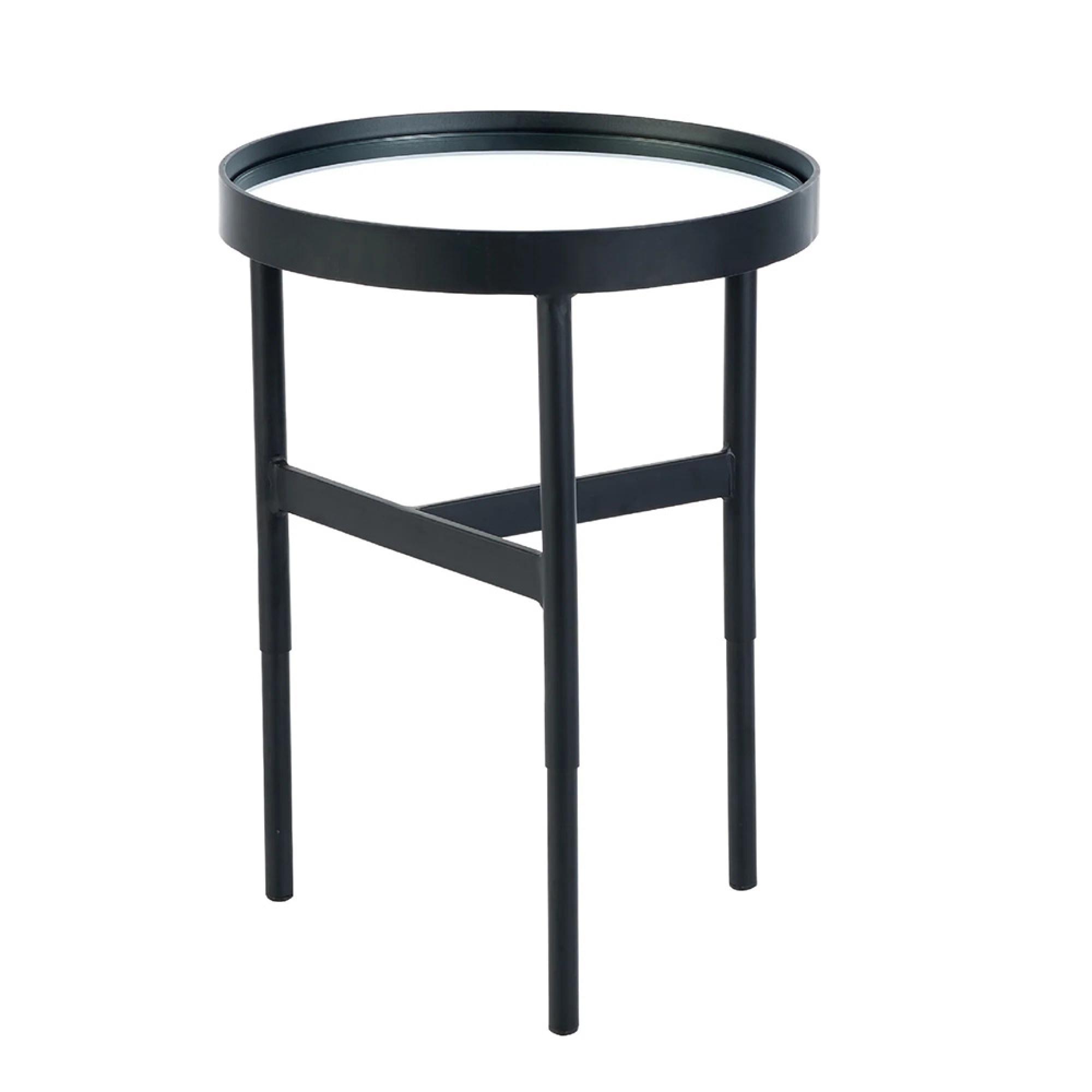 Franki Lamp Table - Round - Black Metal