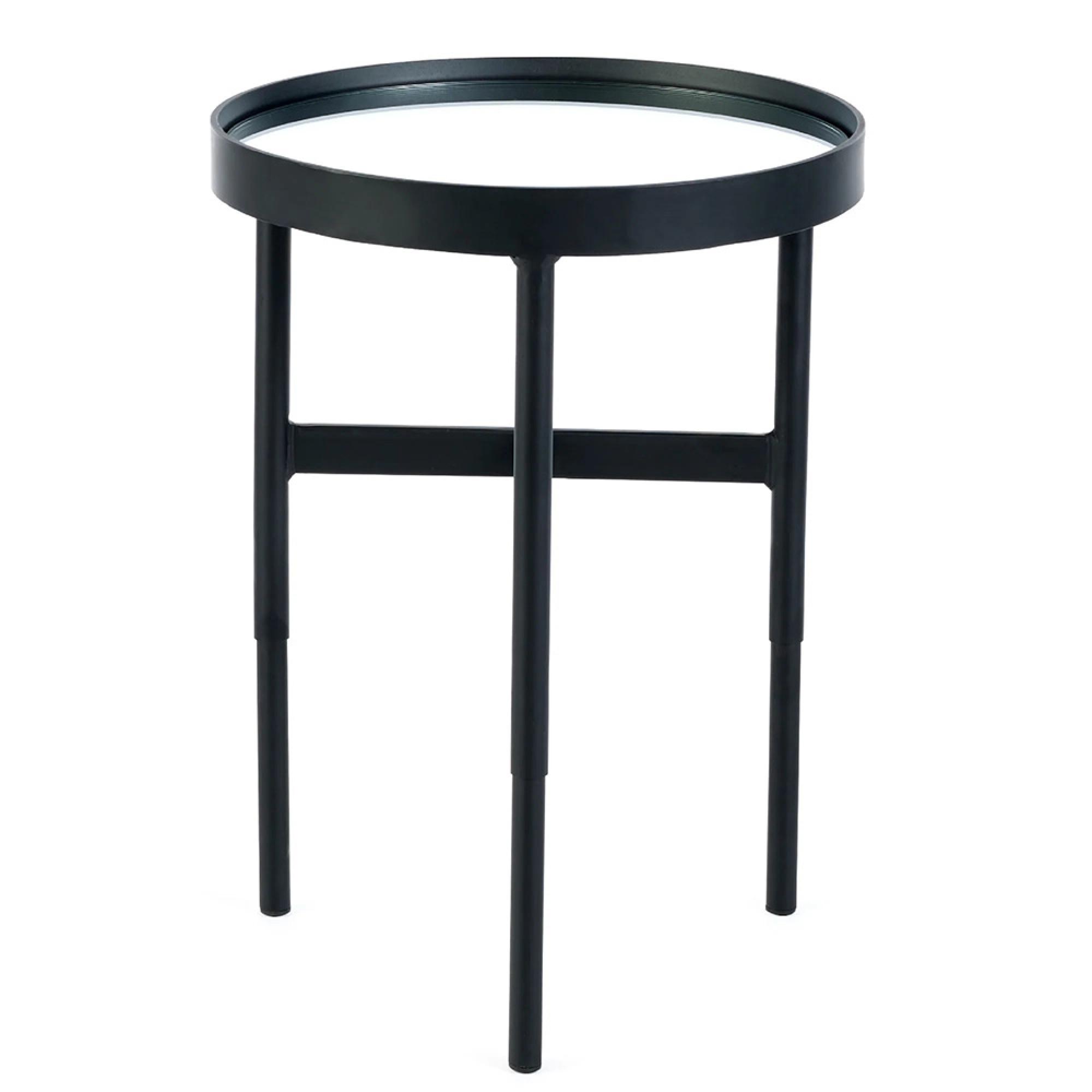 Franki Lamp Table - Round - Black Metal