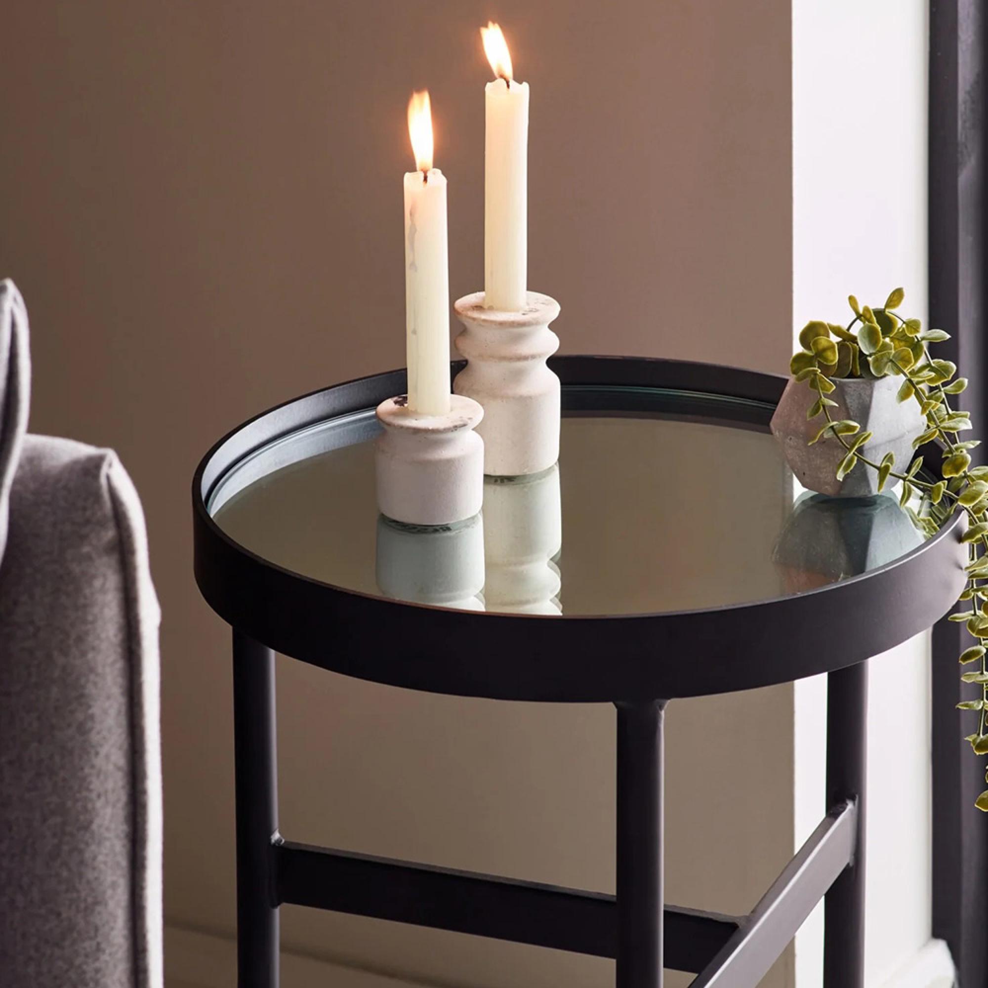 Franki Lamp Table - Round - Black Metal