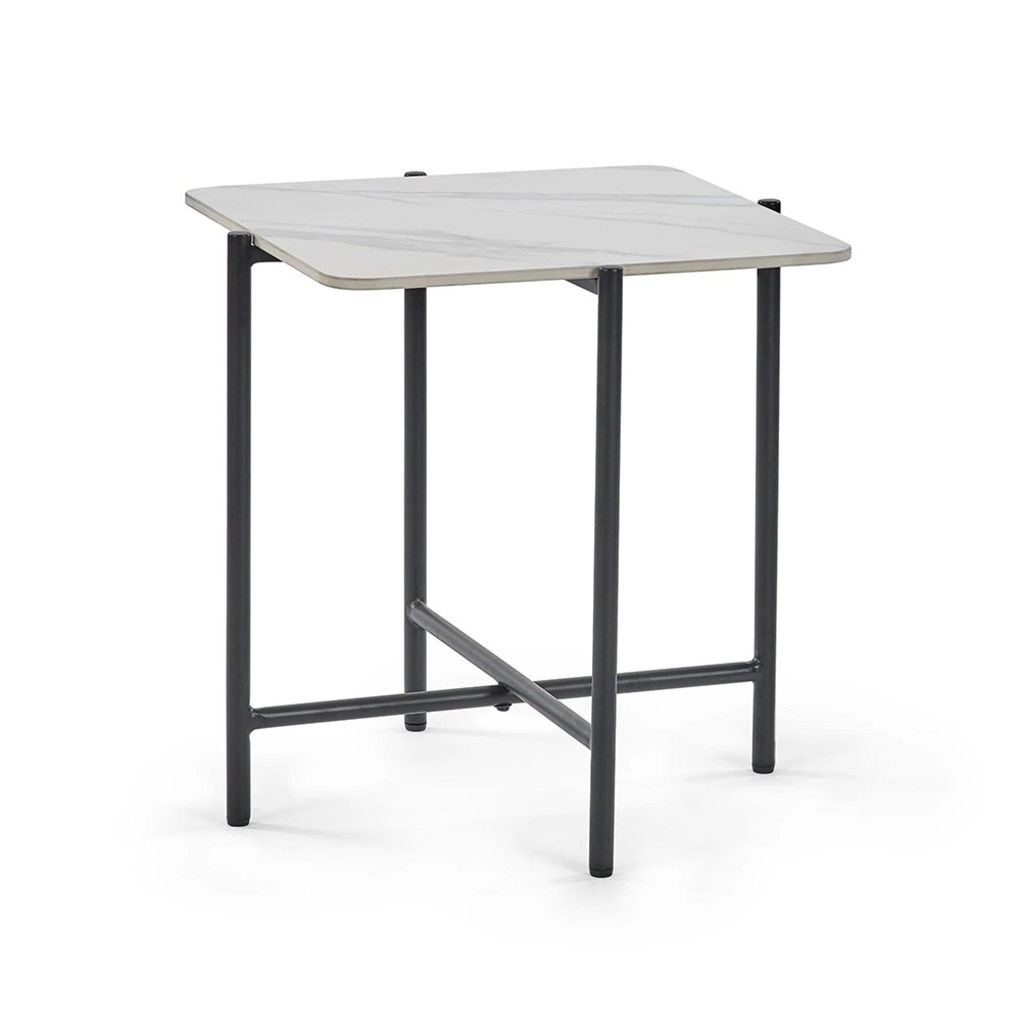 Siena Lamp Table - Round - White Ceramic