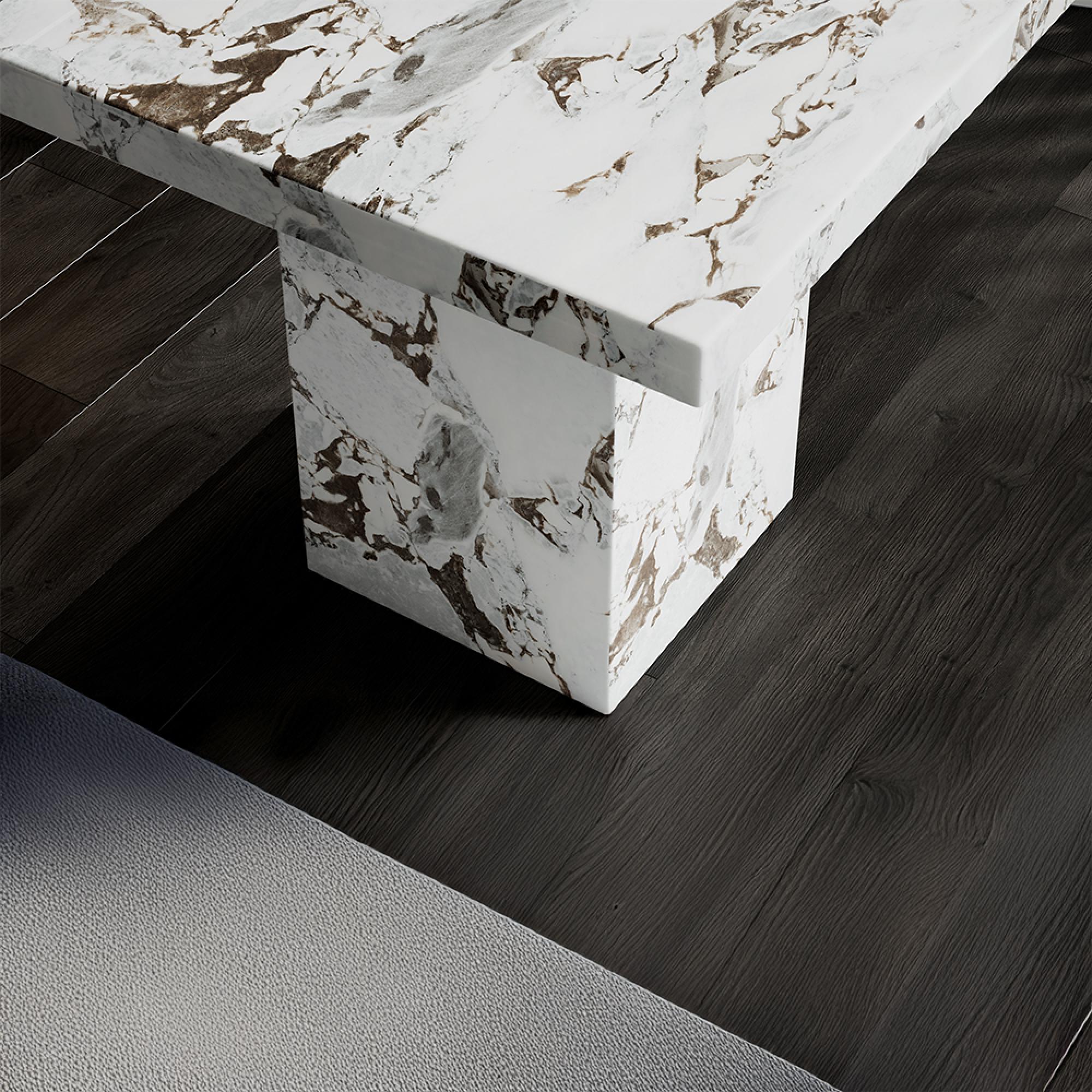 Viola Side Table - Square - White Marble