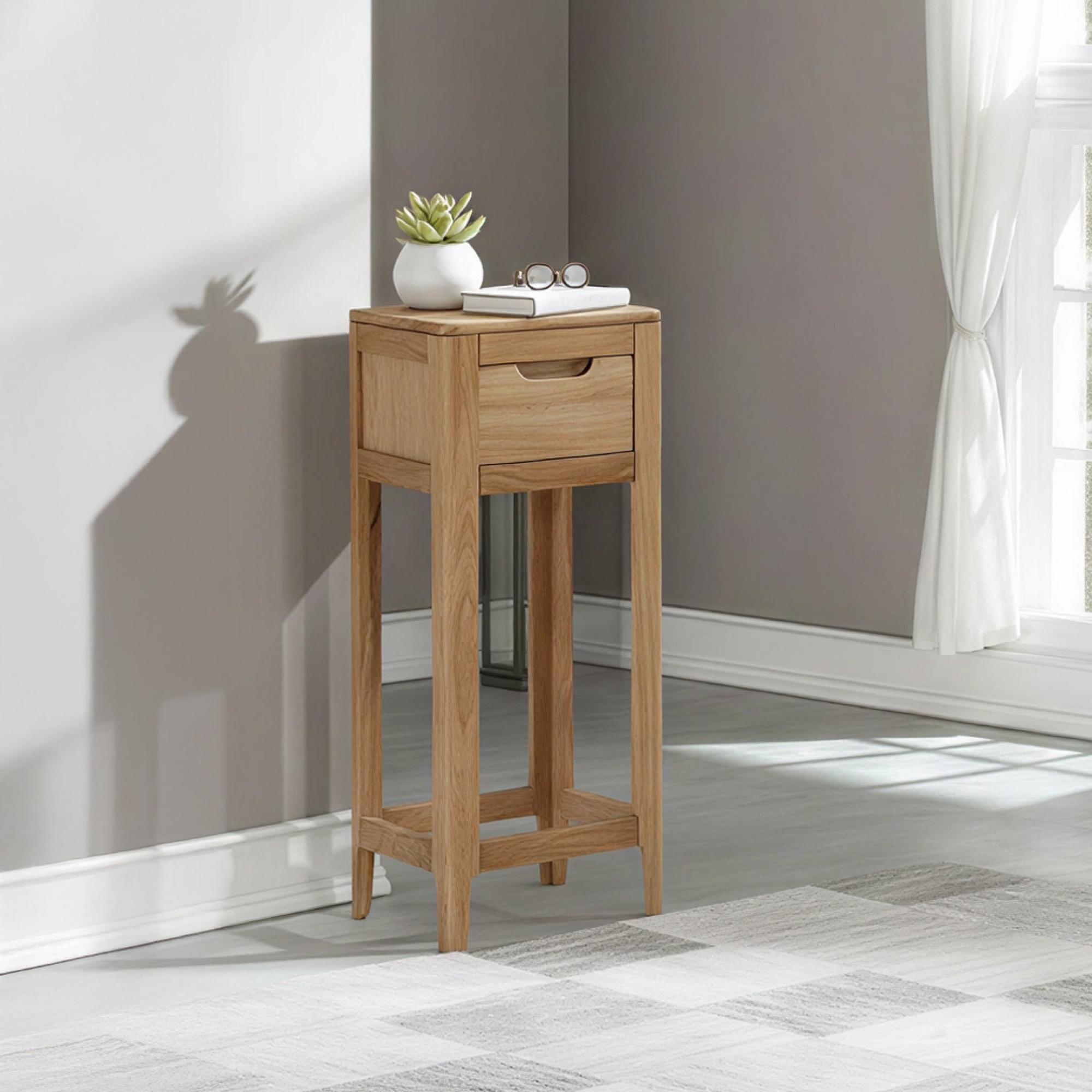 Dunmore Oak 1 Drawer Telephone Stand