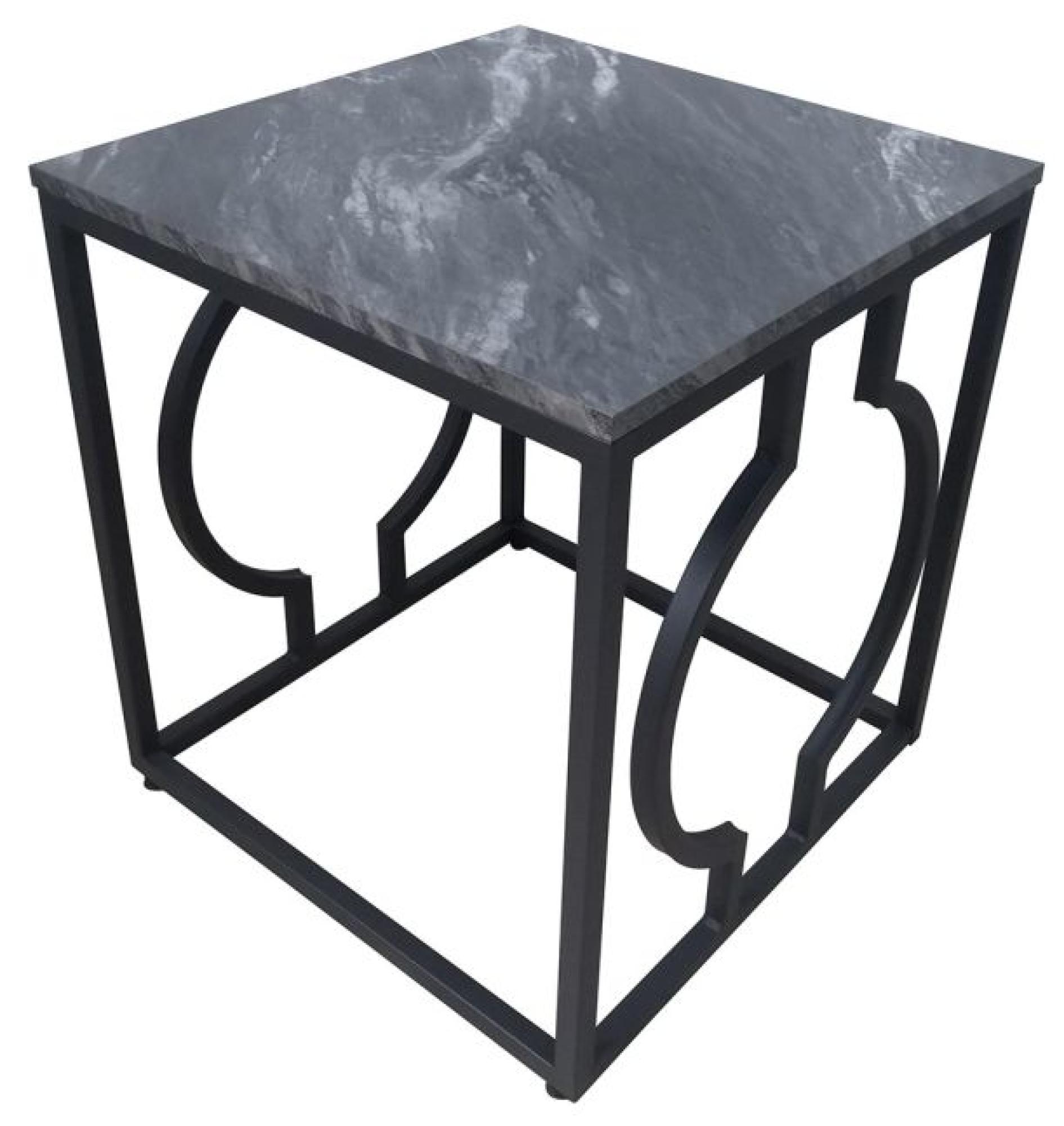 Alora End Table - Square - Black Metal