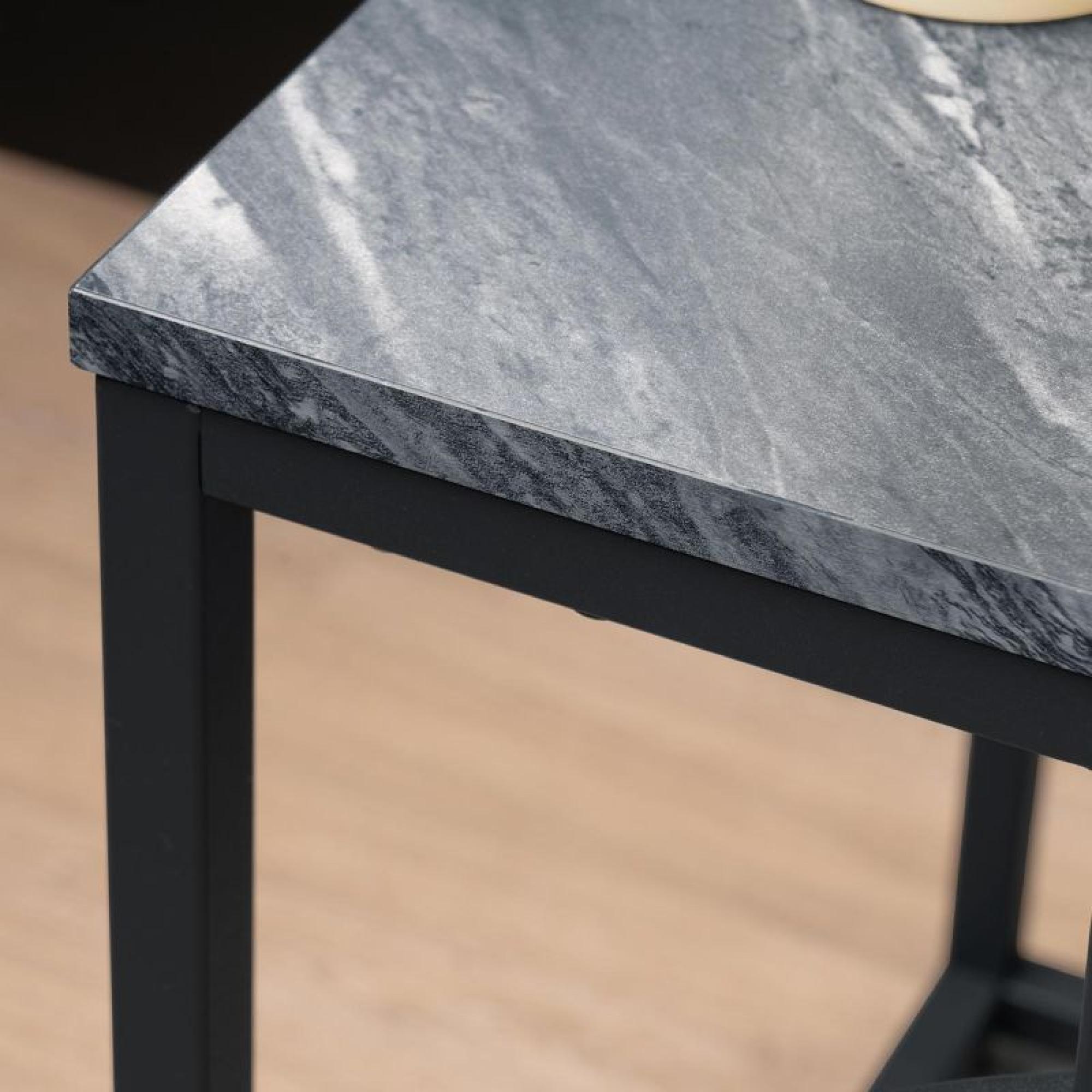 Alora End Table - Square - Black Metal