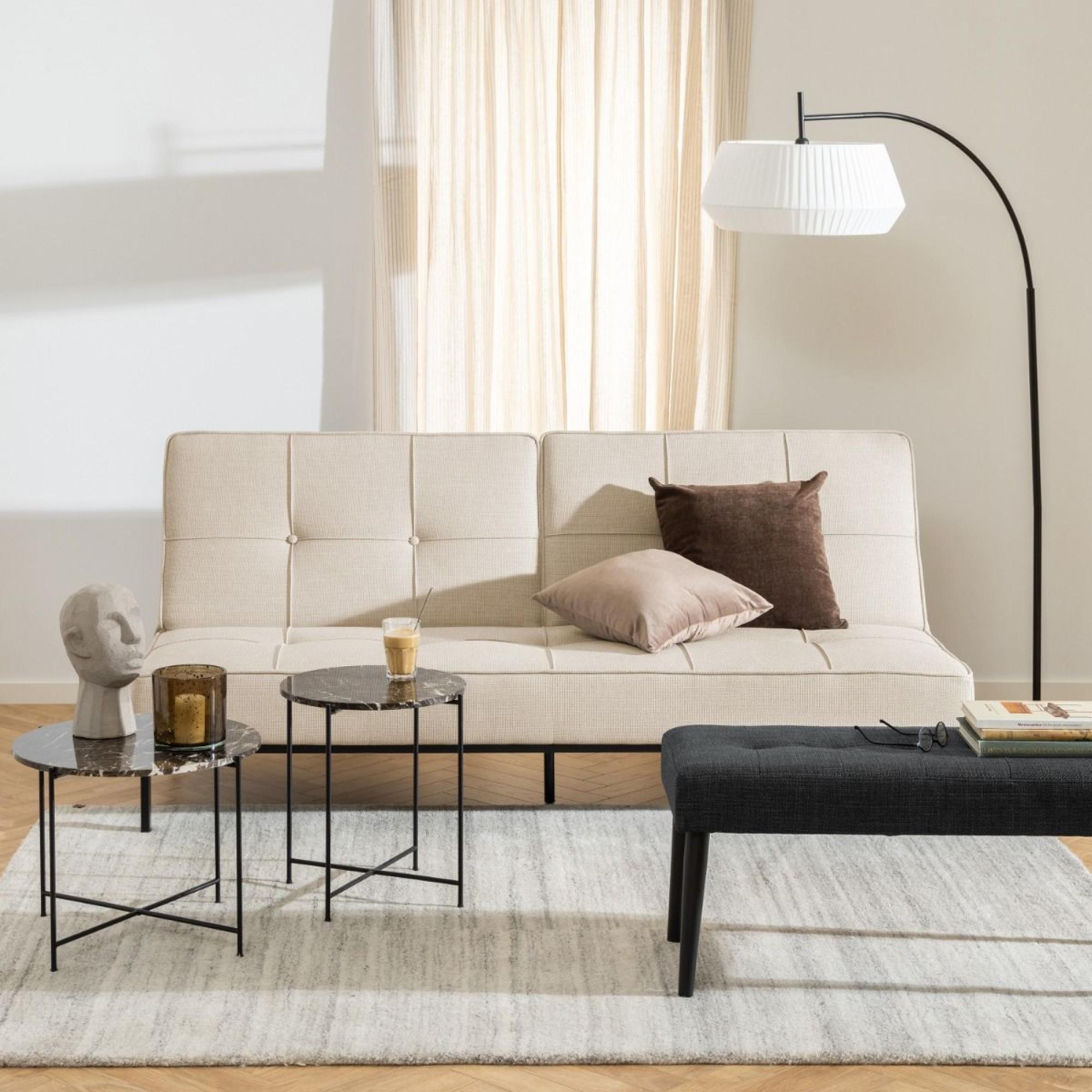 Avila Brown Marble Stone Round Side Table