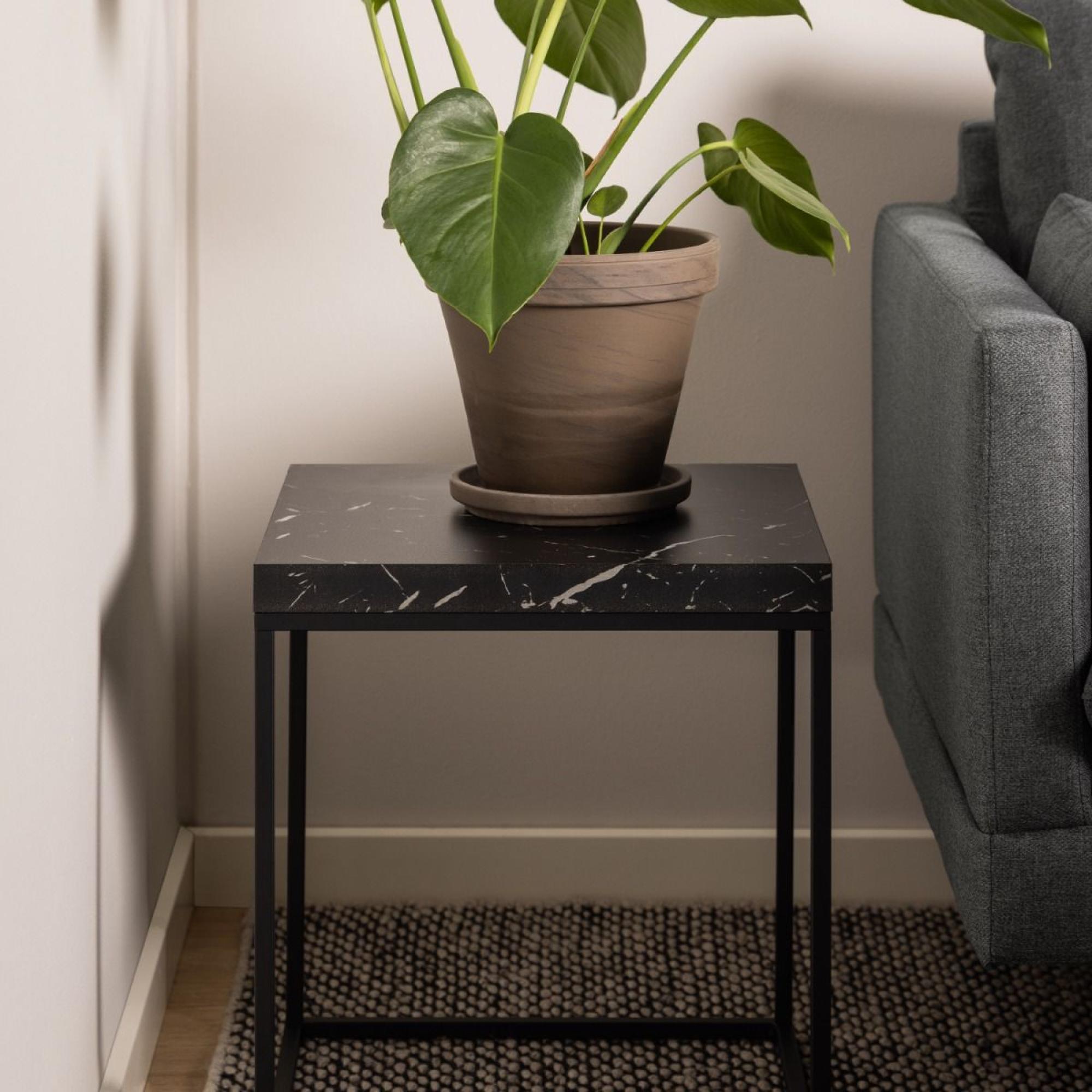 Barossa Black Marble Side Table