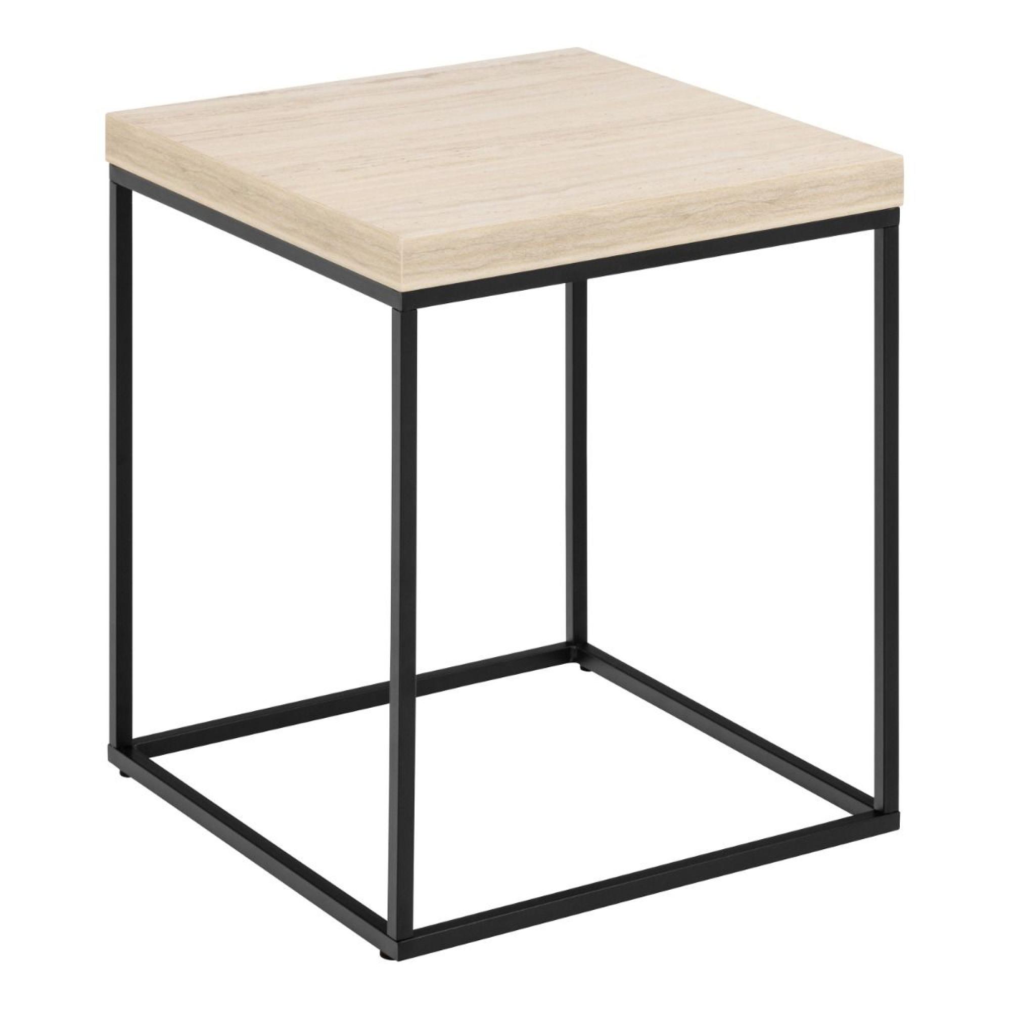 Barossa Faux Travertine Square Side Table