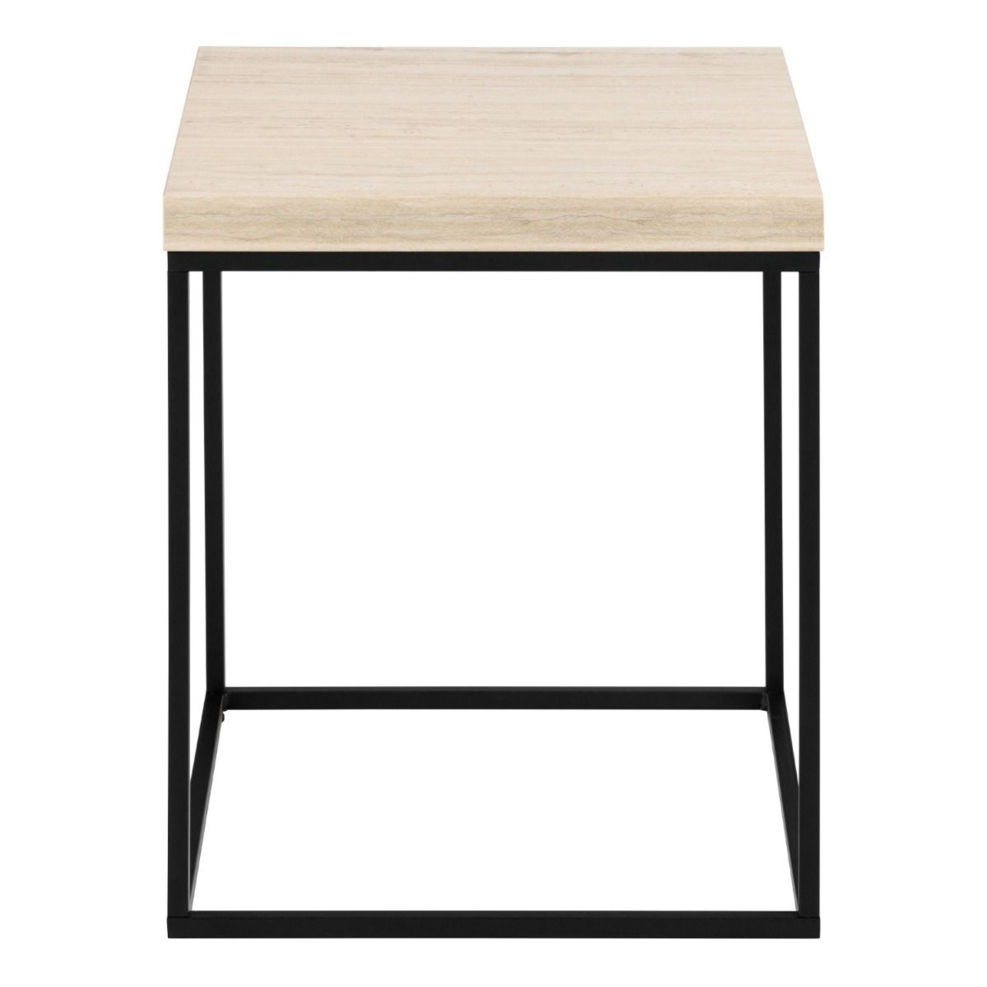 Barossa Faux Travertine Square Side Table