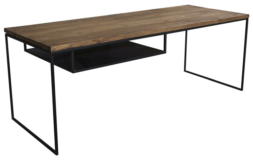 Bastia Teak Wood Slim Coffee with Lamp Table