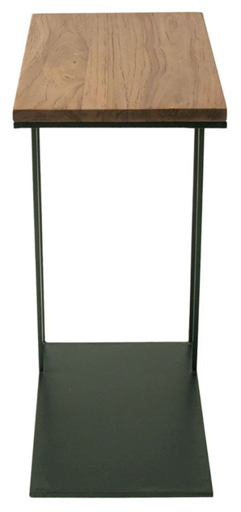 Bastia Teak Wood Slim Coffee with Lamp Table