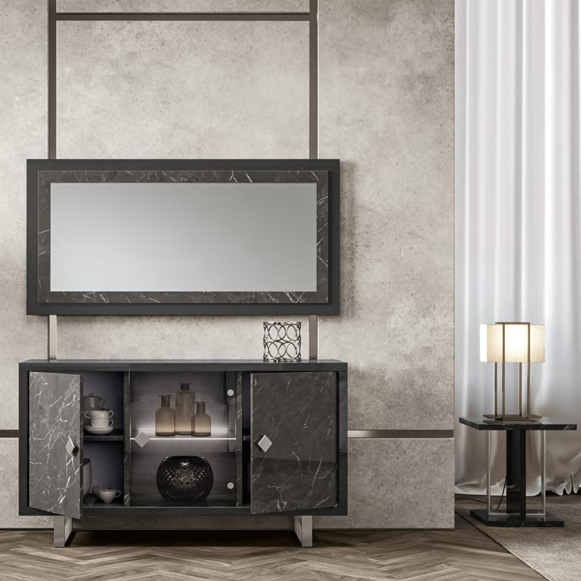 Carvelle Dark Grey Lamp Table