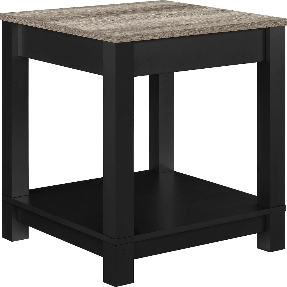Carver End Table - Weathered Oak & Black - 5046196PCOMUK