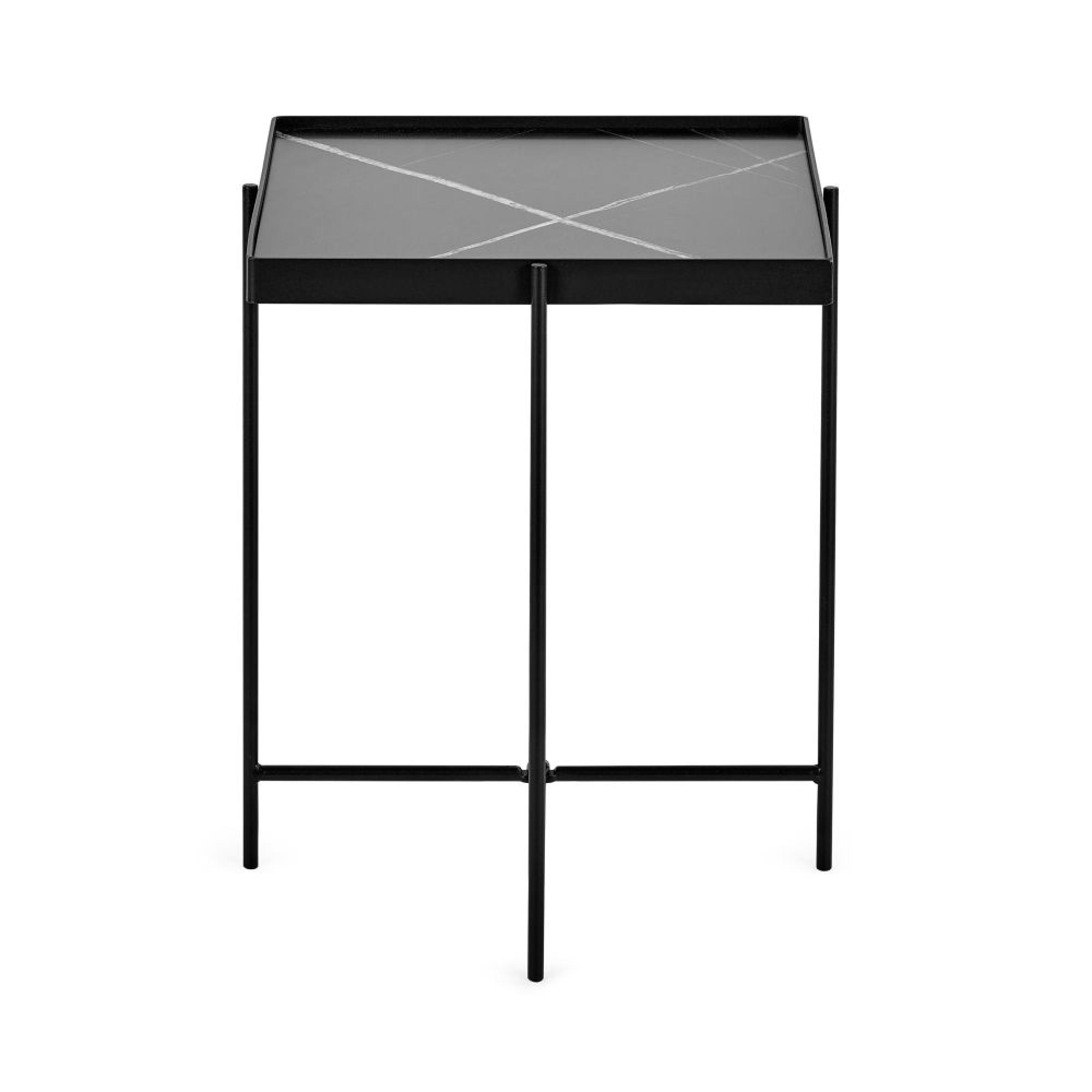 Celia Black Square Side Table