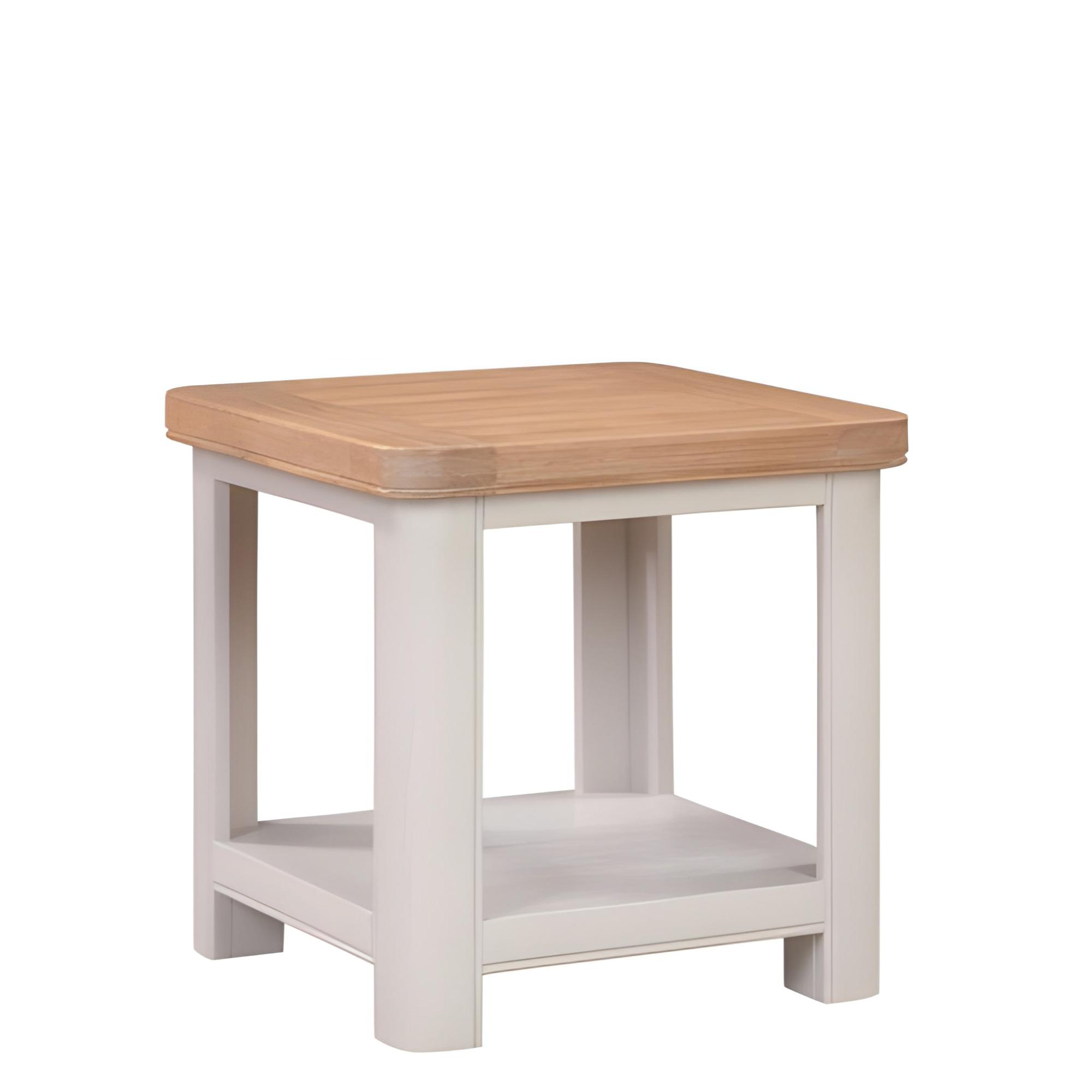 Clarion Lamp Table - Square - Oak and Grey