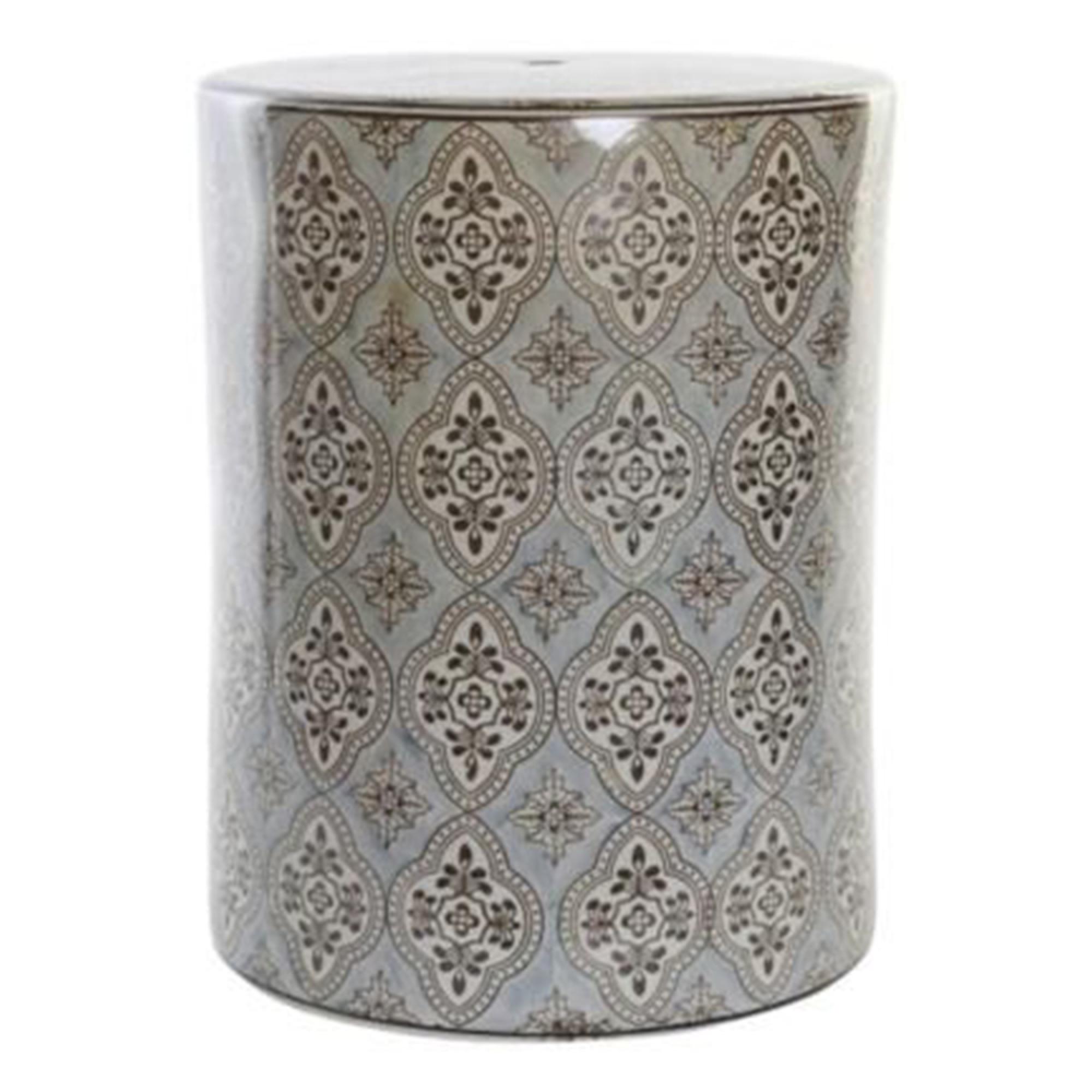 Clearance - Azima Beige and Blue Round Side Table - FSS16034