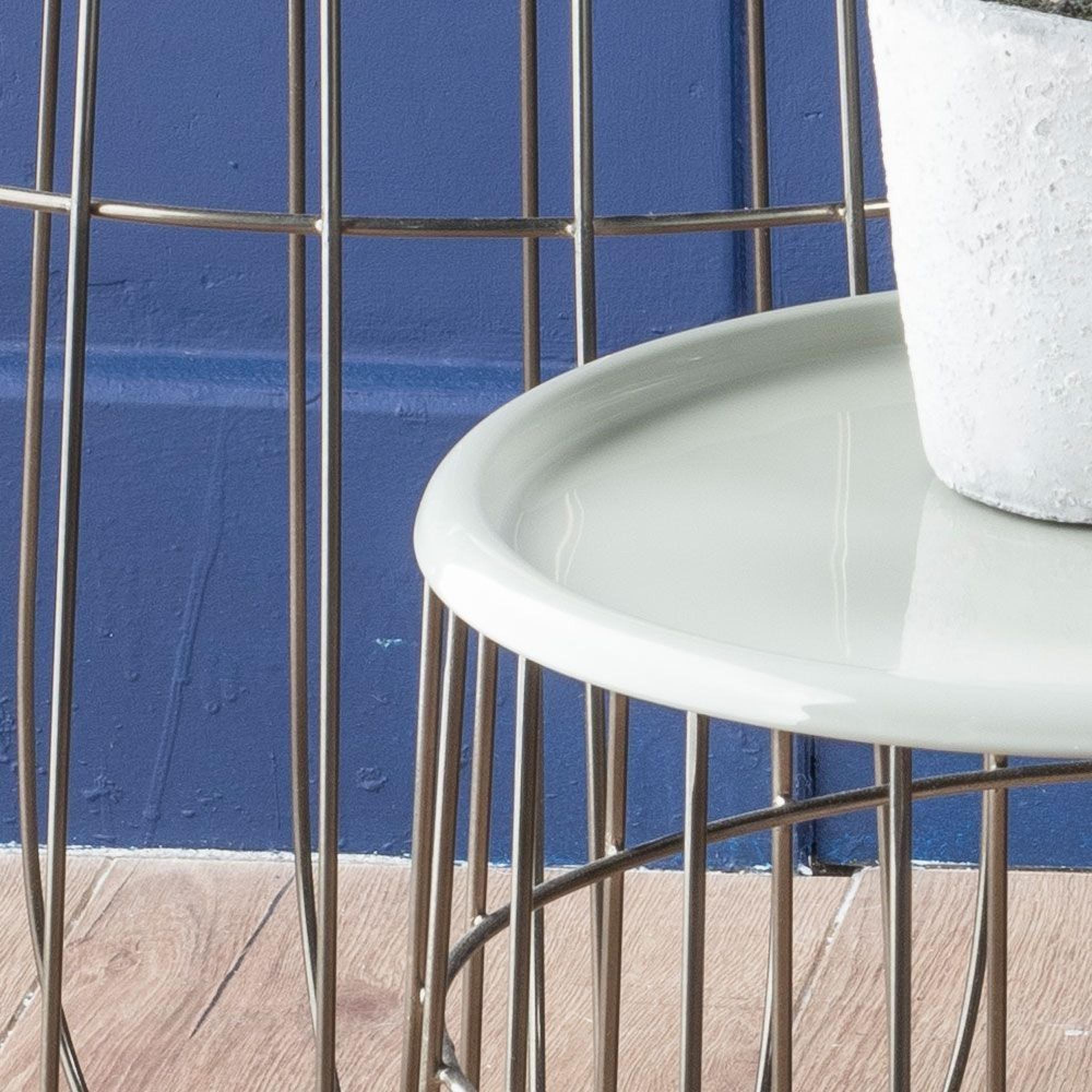 Clearance - Quinn Nest of Tables - Round - Set of 3 - Grey Metal